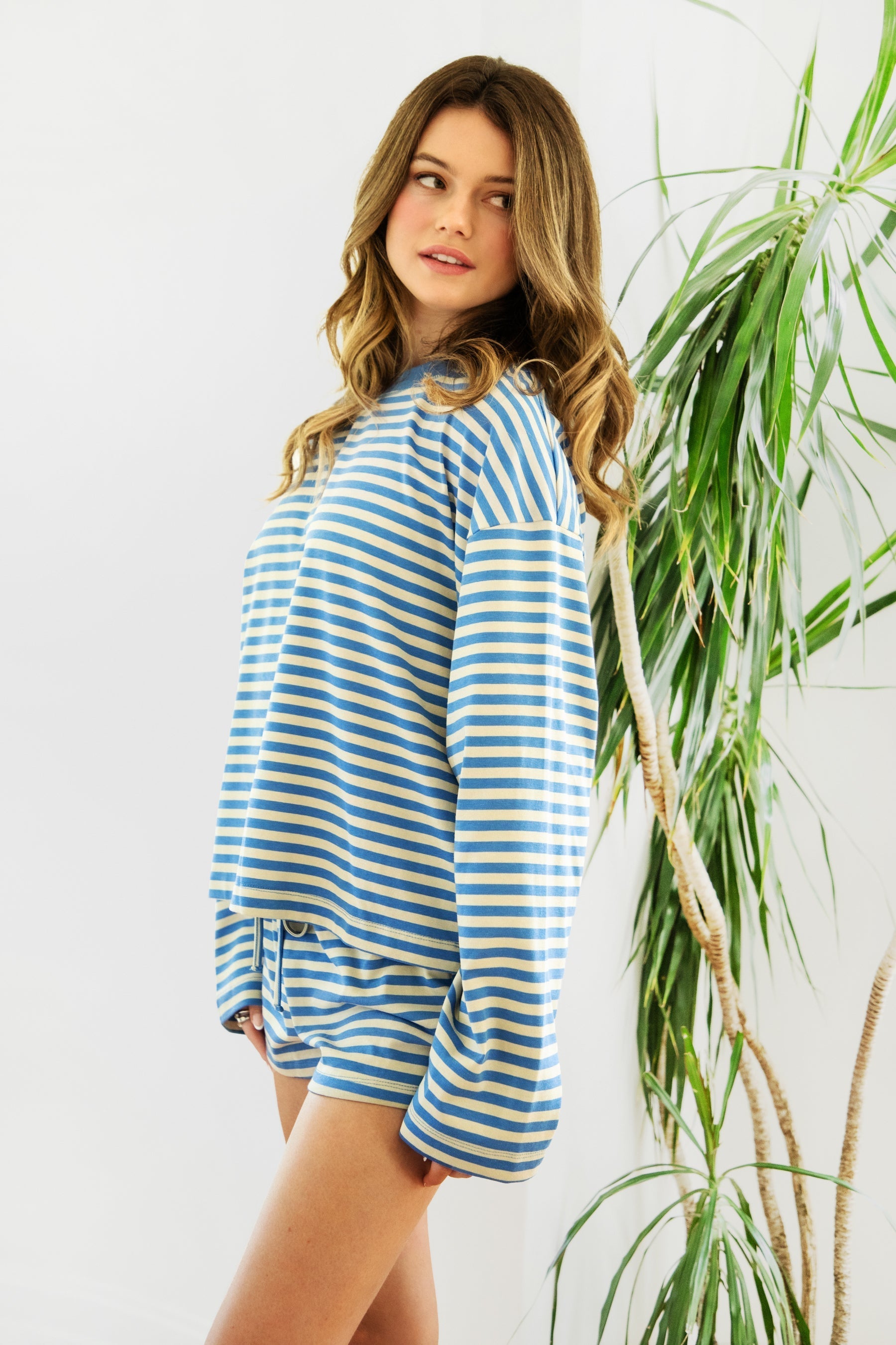 MARLOWE Striped Long Sleeve Top