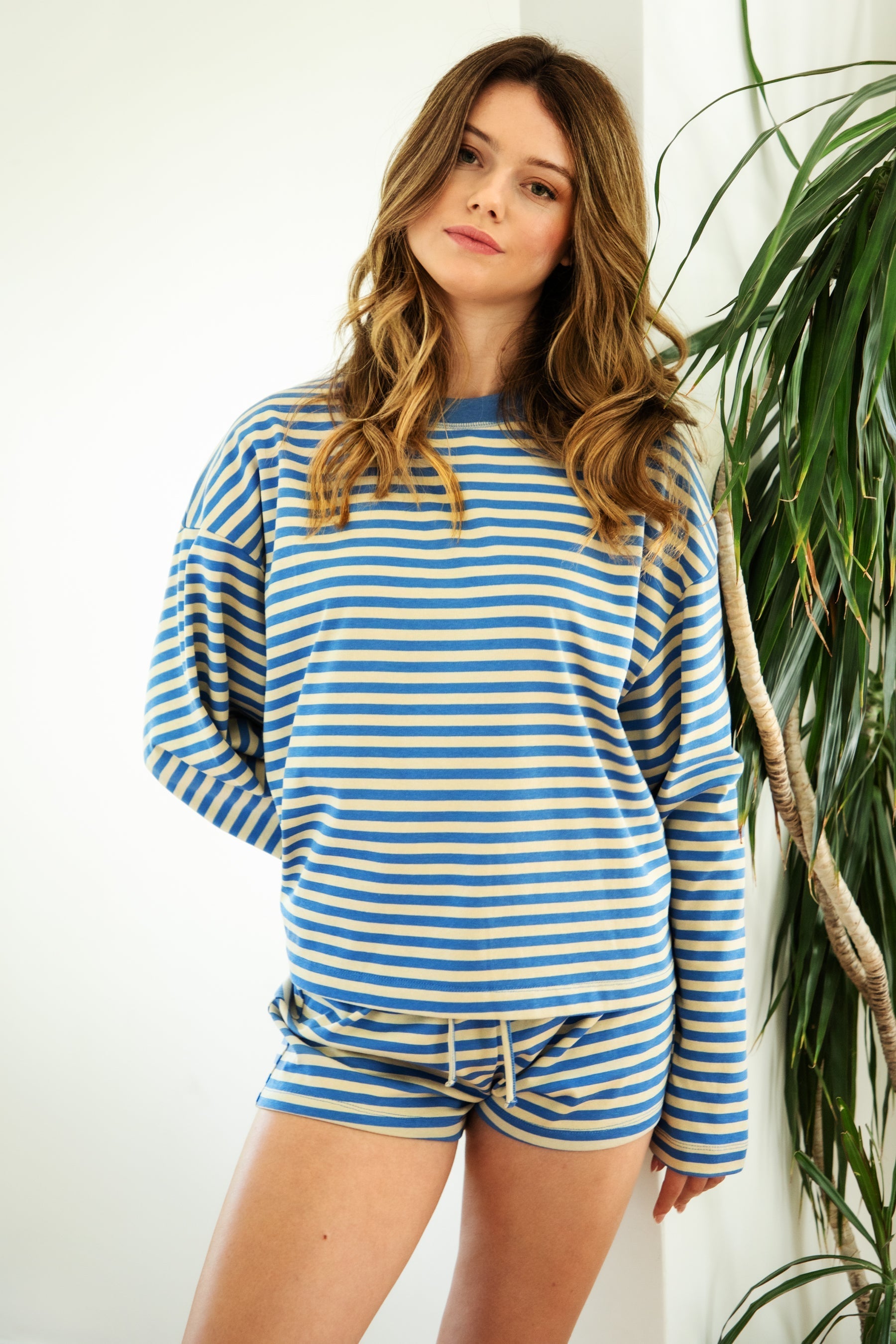 MARLOWE Striped Long Sleeve Top