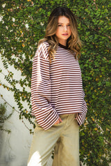 MARLOWE Striped Long Sleeve Top