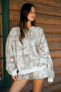 AVERY Woodland Camo Cloud Fleece Crew Neck Sweatshirt [Pre-order]