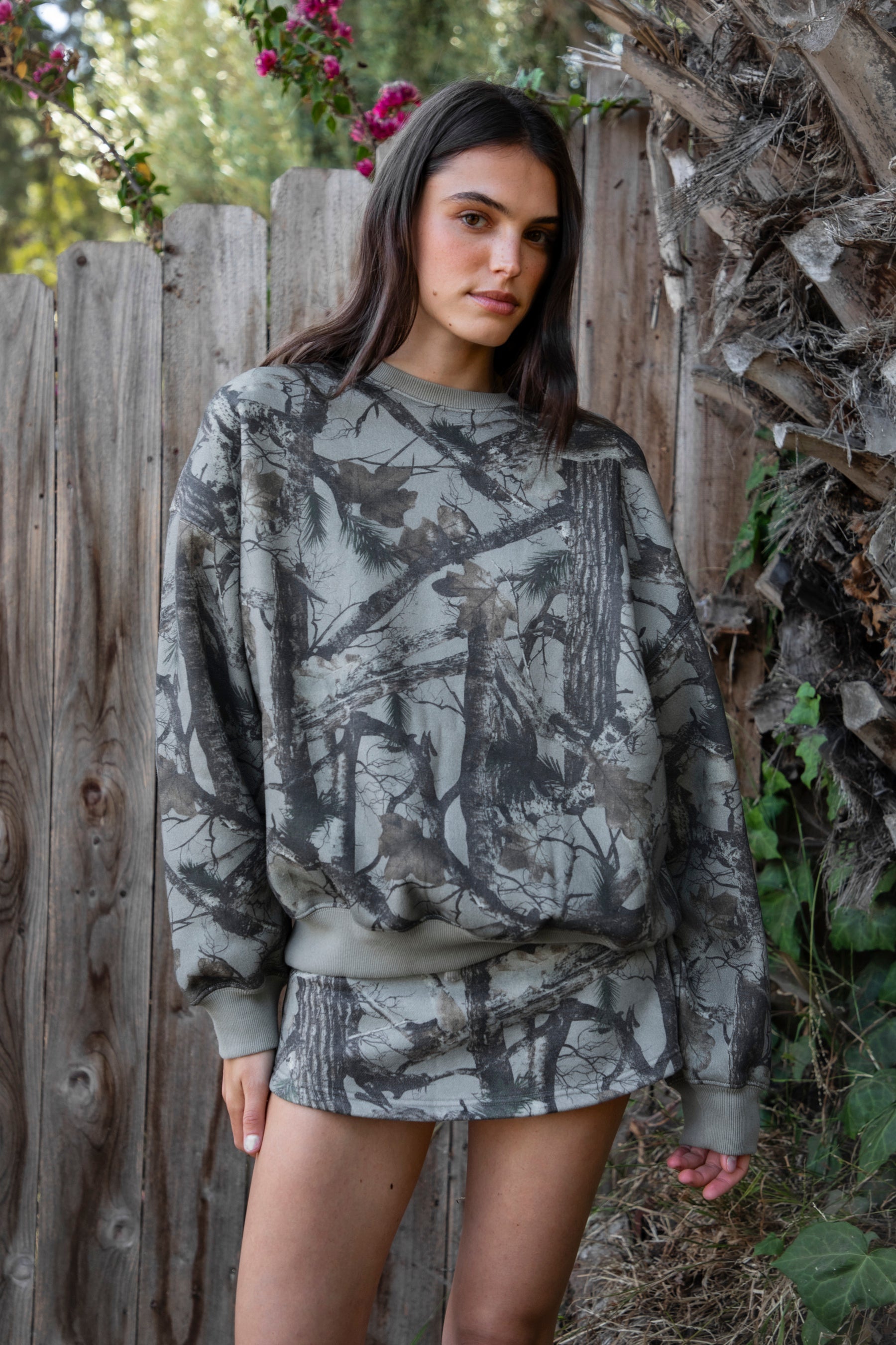 ELK Woodland Camo Cloud Fleece Crew Neck Sweatshirt