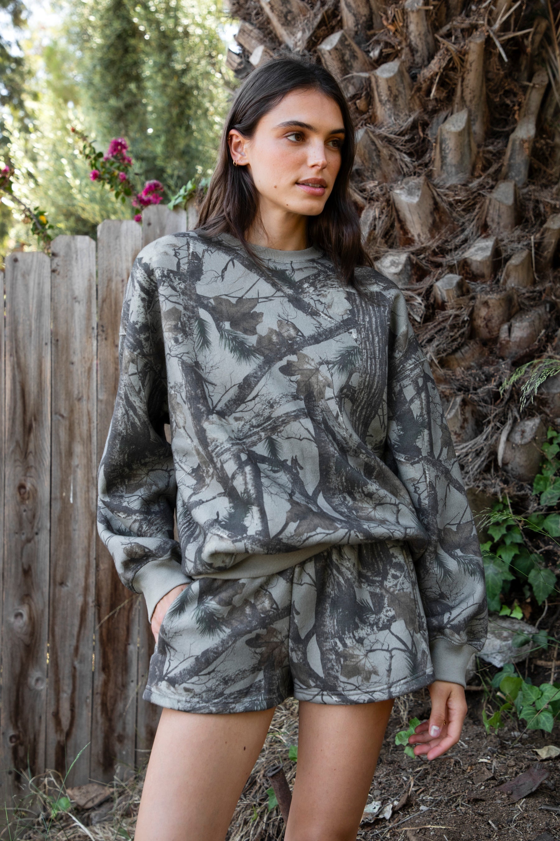 ELK Woodland Camo Cloud Fleece Crew Neck Sweatshirt