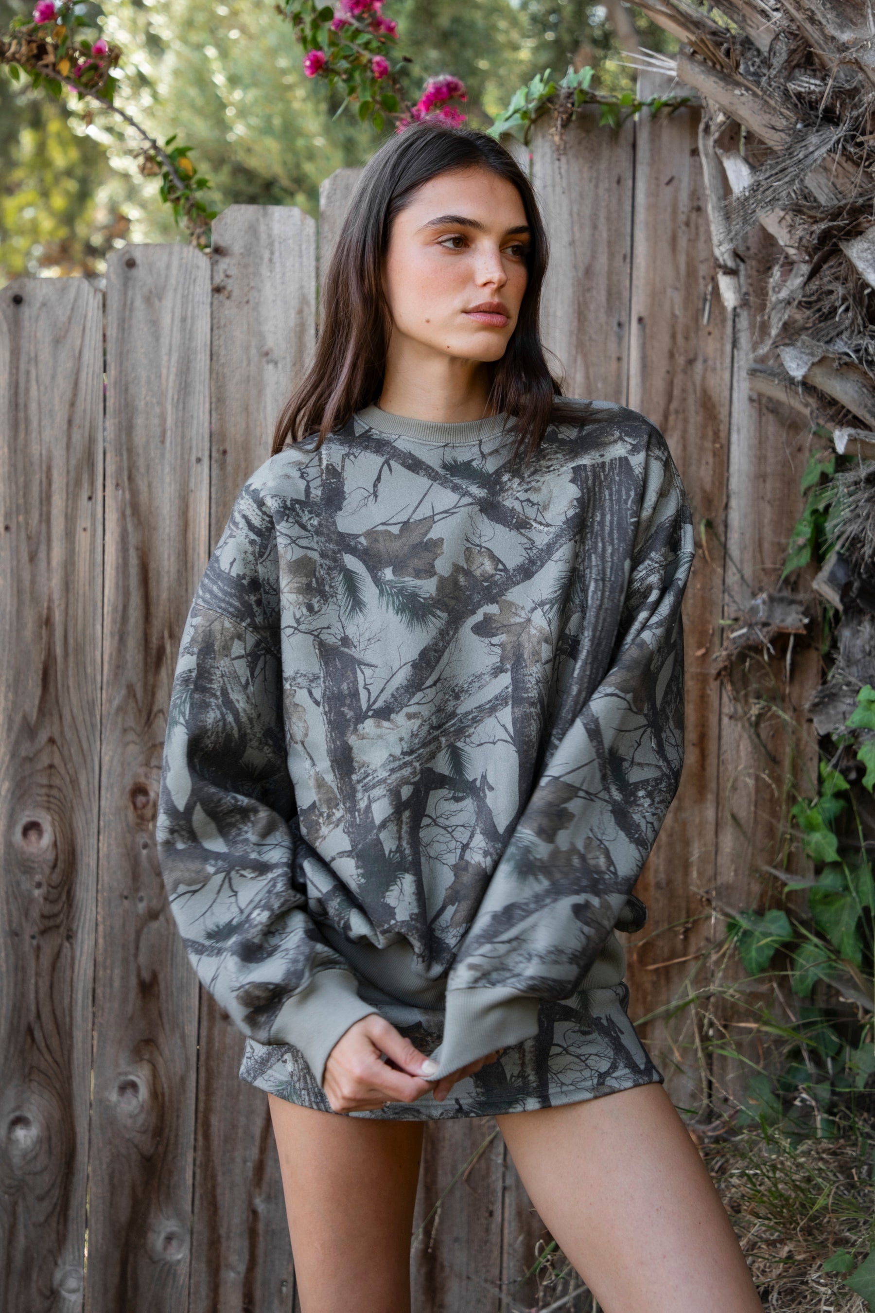 ELK Woodland Camo Cloud Fleece Crew Neck Sweatshirt