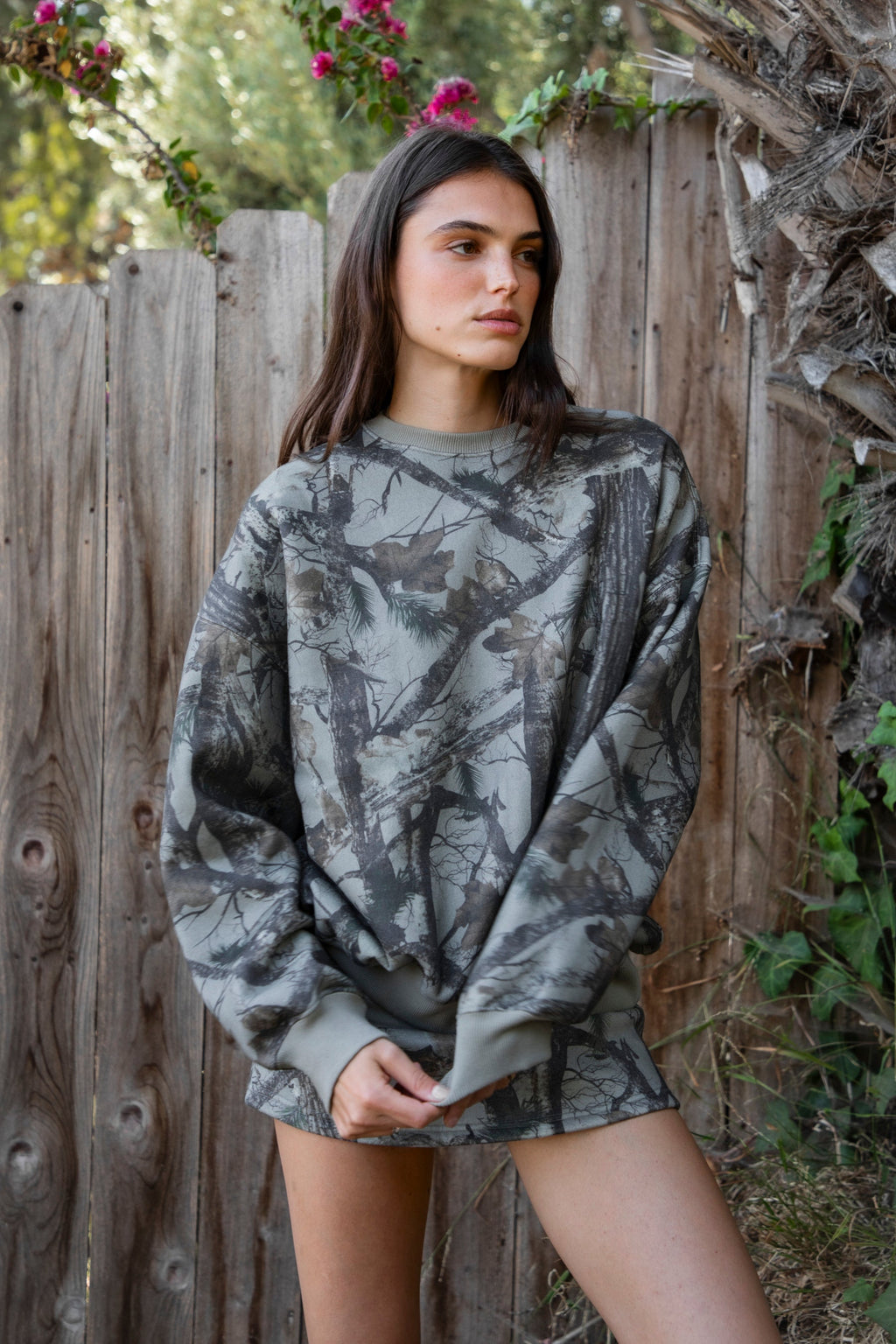 ELK Woodland Camo Cloud Fleece Crew Neck Sweatshirt