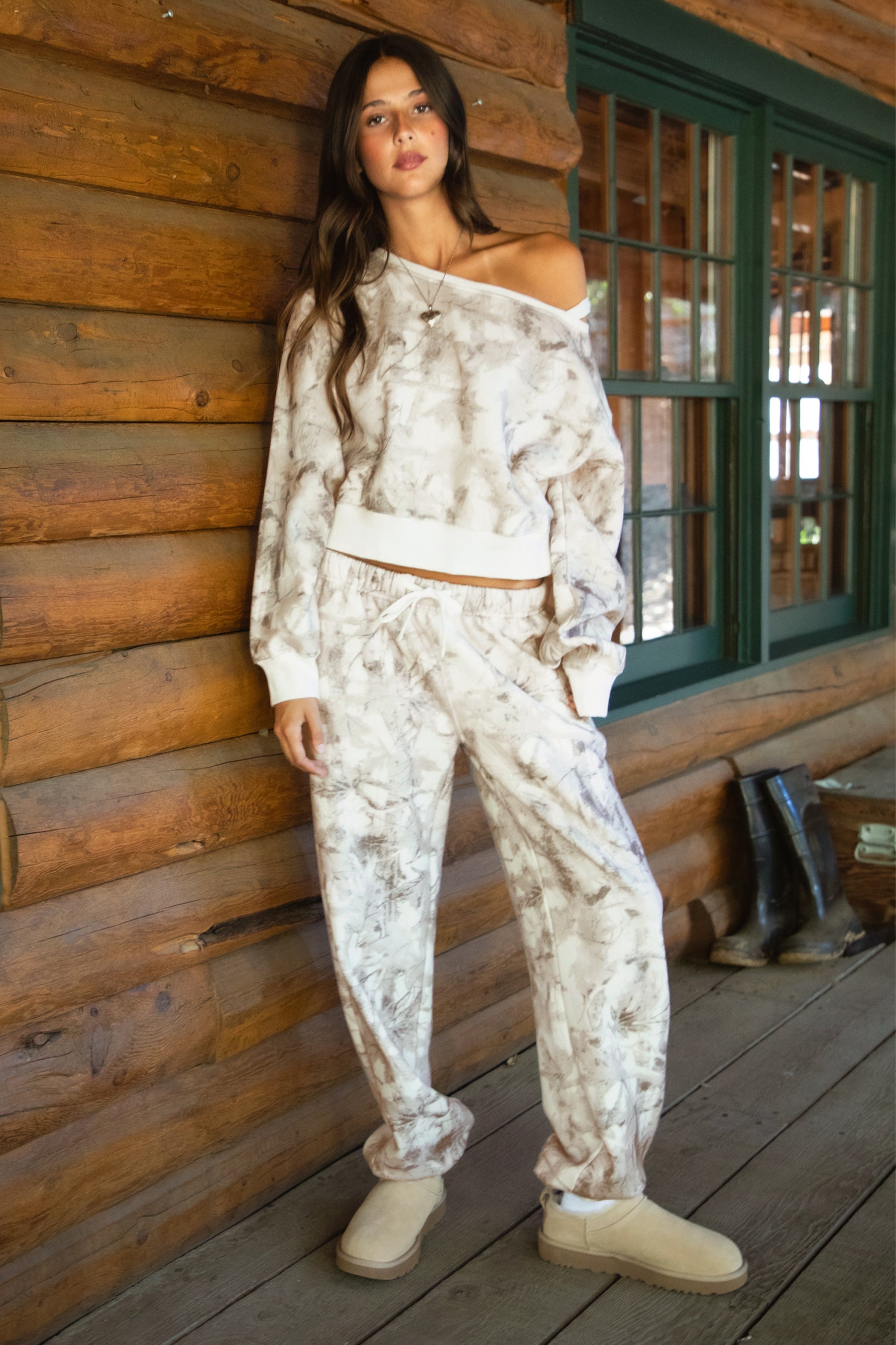 AVERY Light Camo Cloud Fleece Lounge Sweatpants