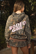 RODEOGIRL Dark Camo Cloud Fleece Printing Hoodie