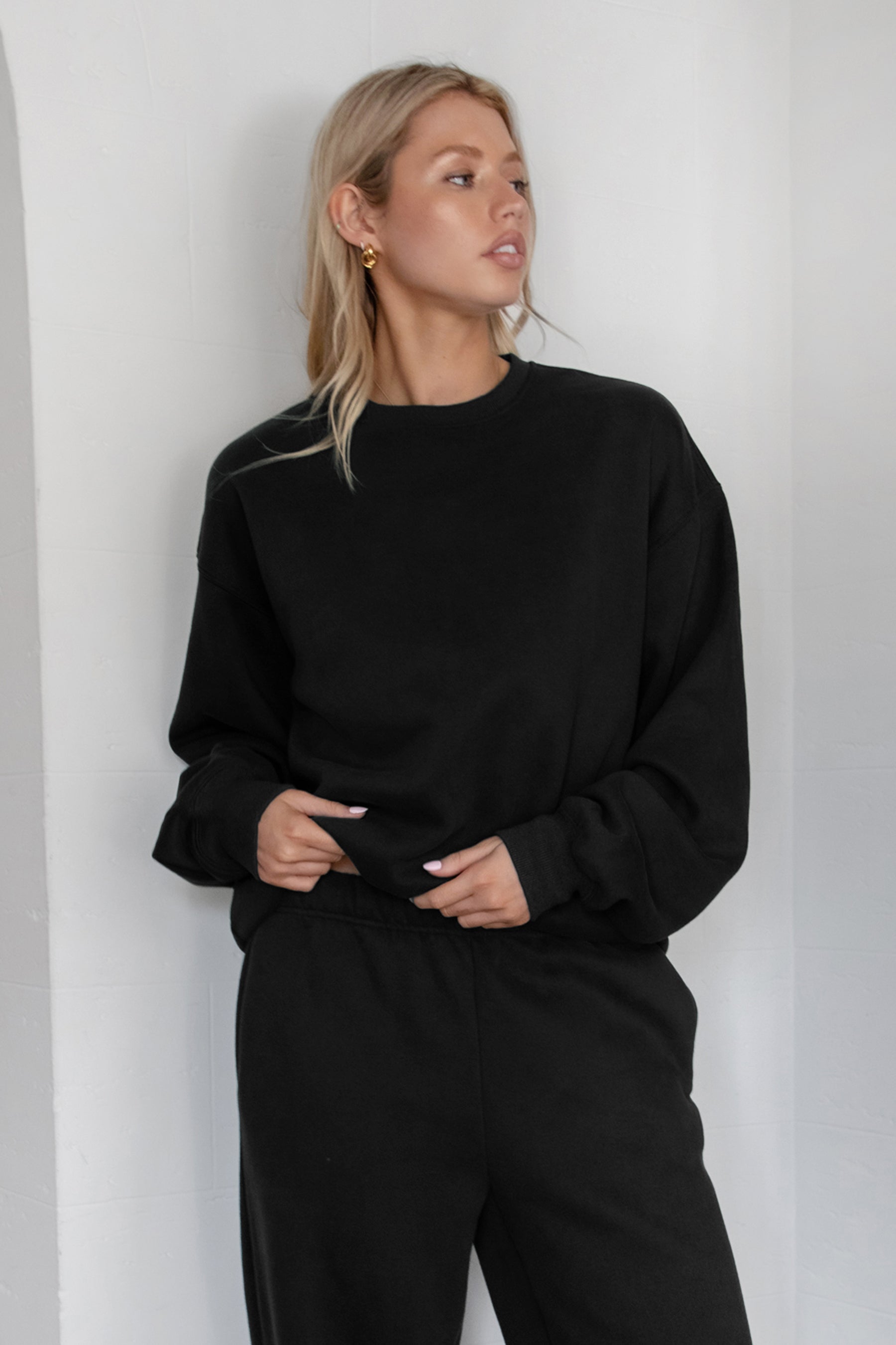 LANI Cloud Fleece Crew Neck Pullover Sweatshirt