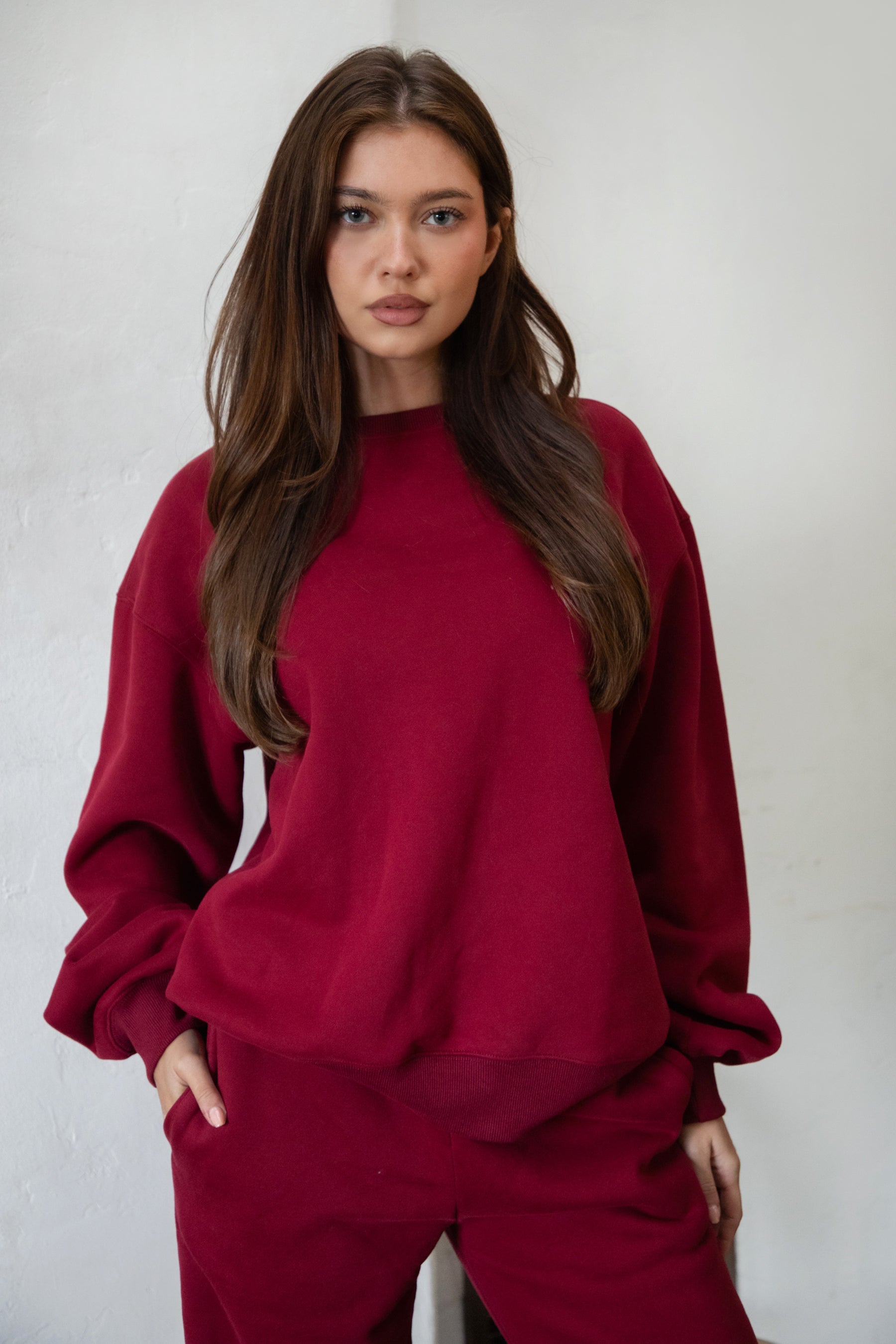 LANI Cloud Fleece Crew Neck Pullover Sweatshirt