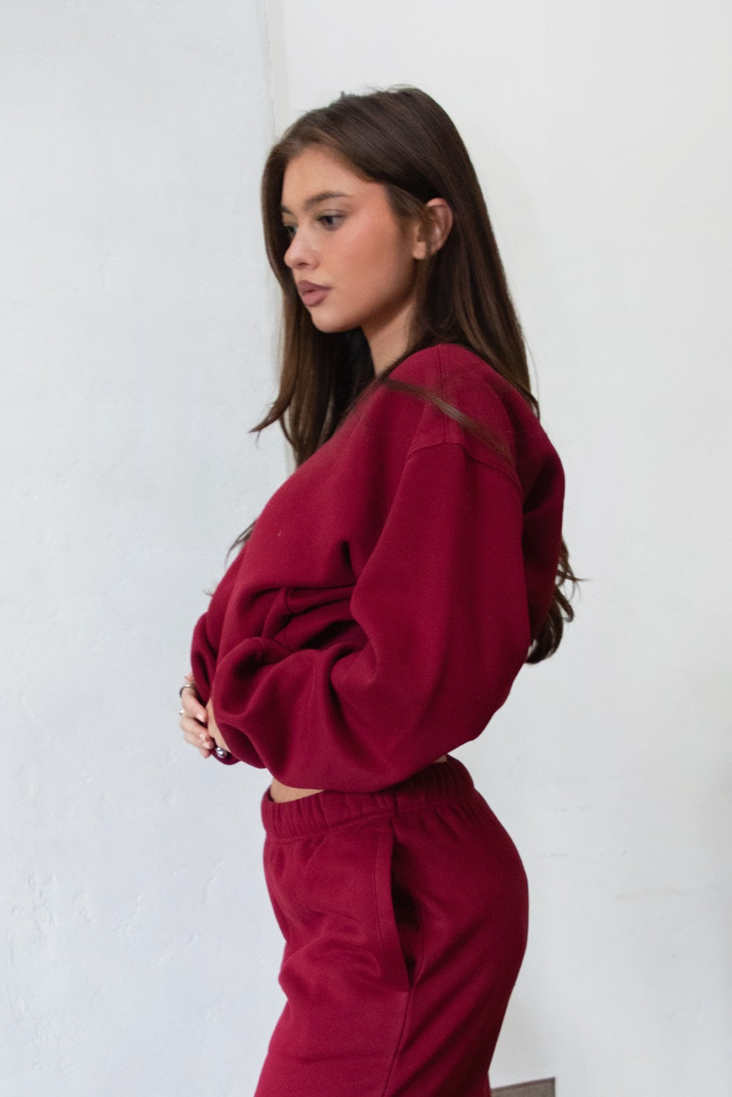 LANI Cloud Fleece Crew Neck Pullover Sweatshirt