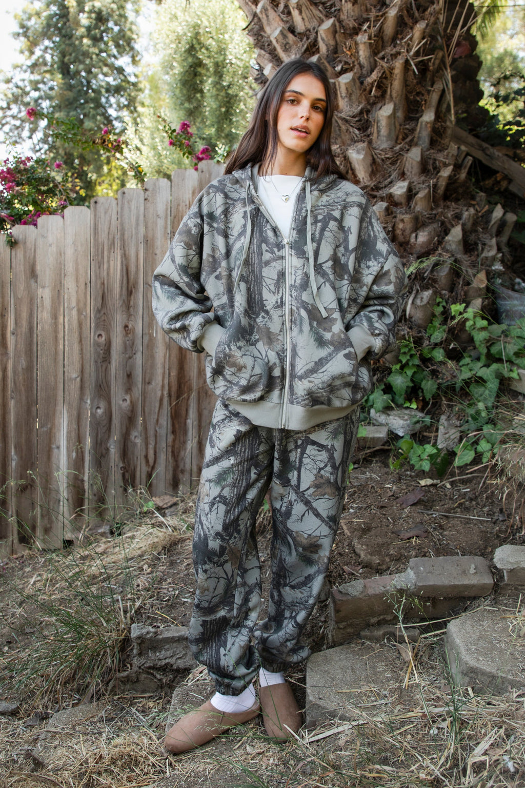 ELK Woodland Camo Cloud Fleece Oversized Hoodie Zip Up
