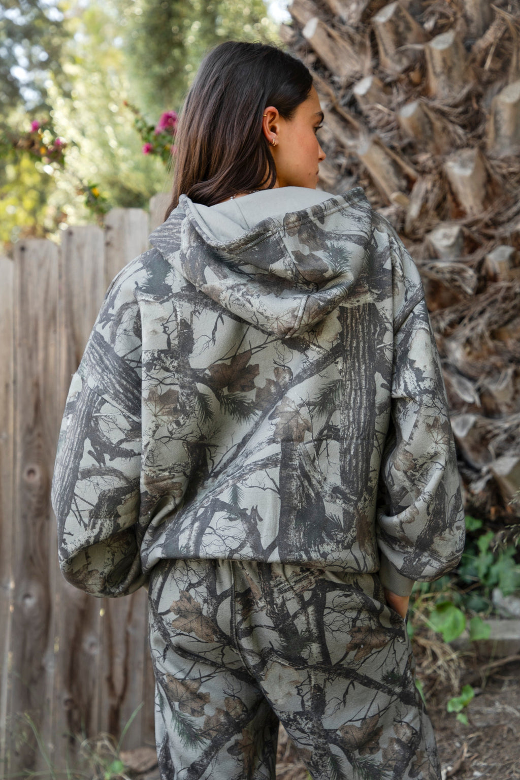 ELK Woodland Camo Cloud Fleece Oversized Hoodie Zip Up