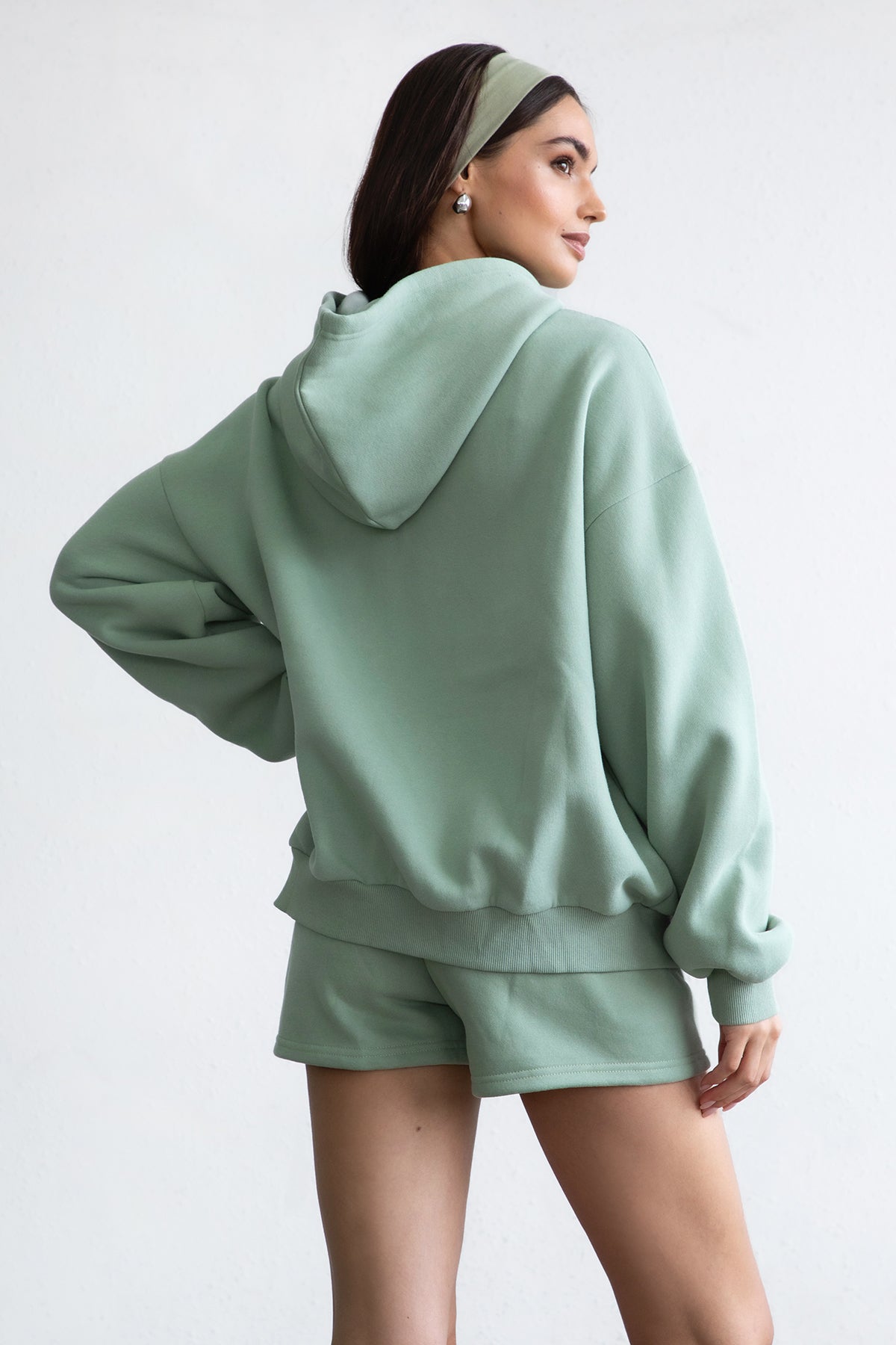 UNIVERSITY Plush Fleece Oversized Zip Up Hoodie