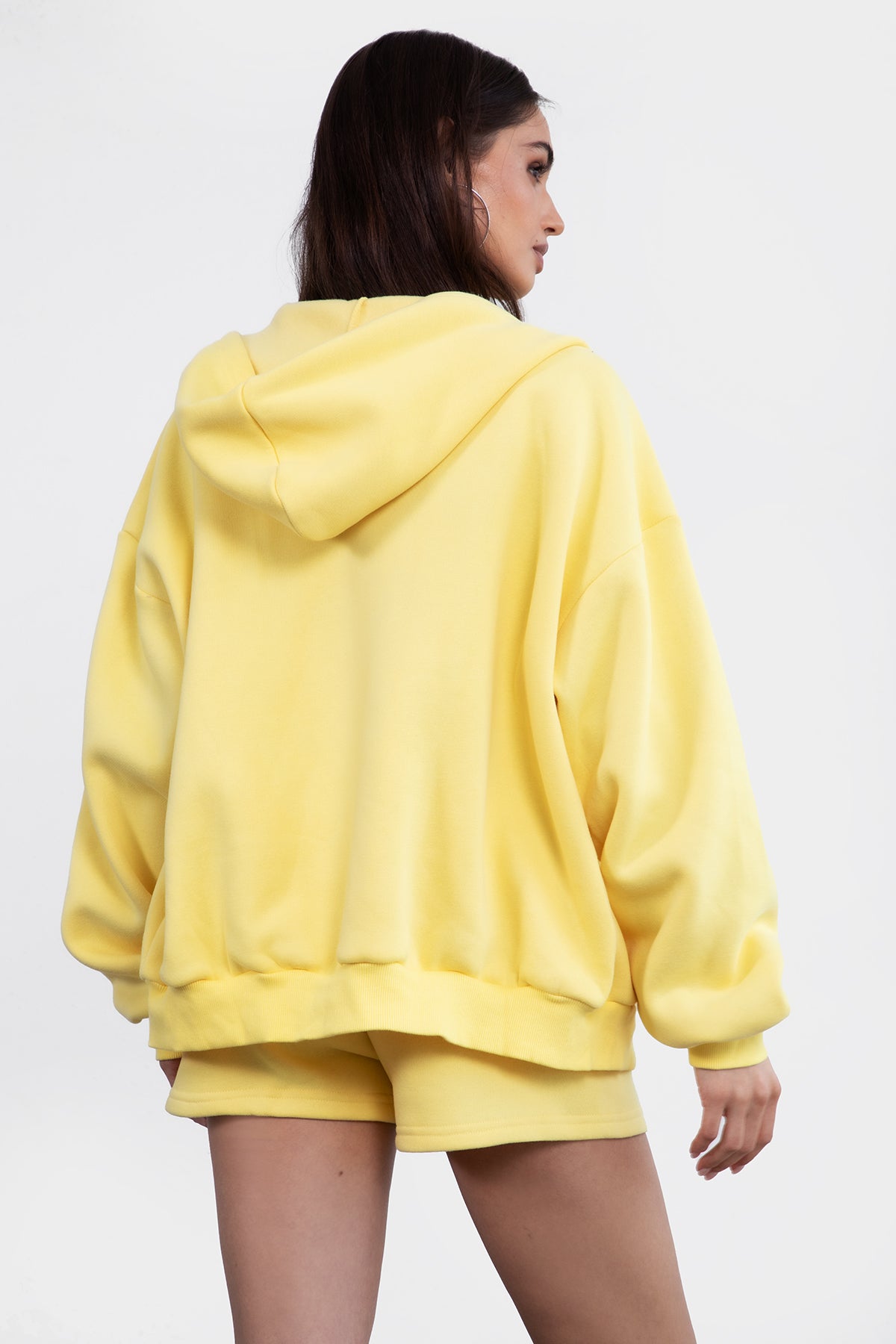 UNIVERSITY Plush Fleece Oversized Zip Up Hoodie