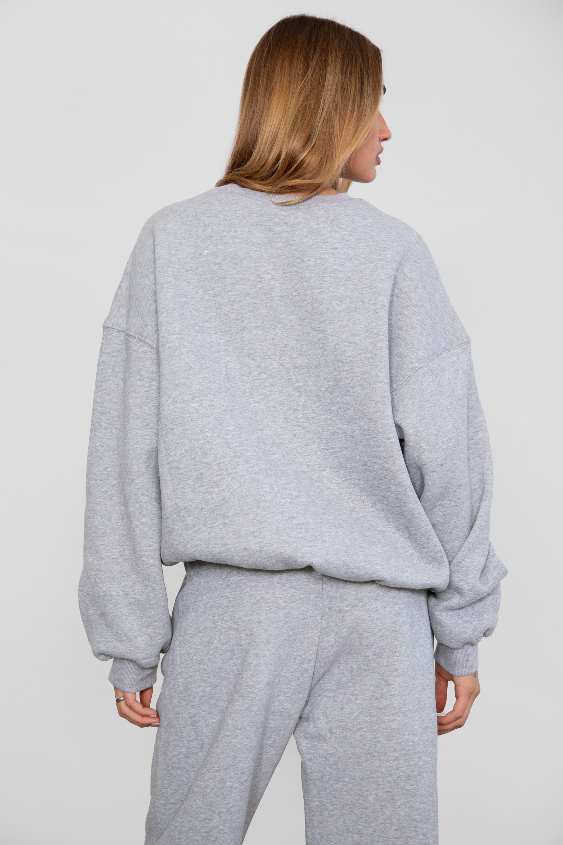 Varsity Plush Fleece Crew Neck Sweatshirt
