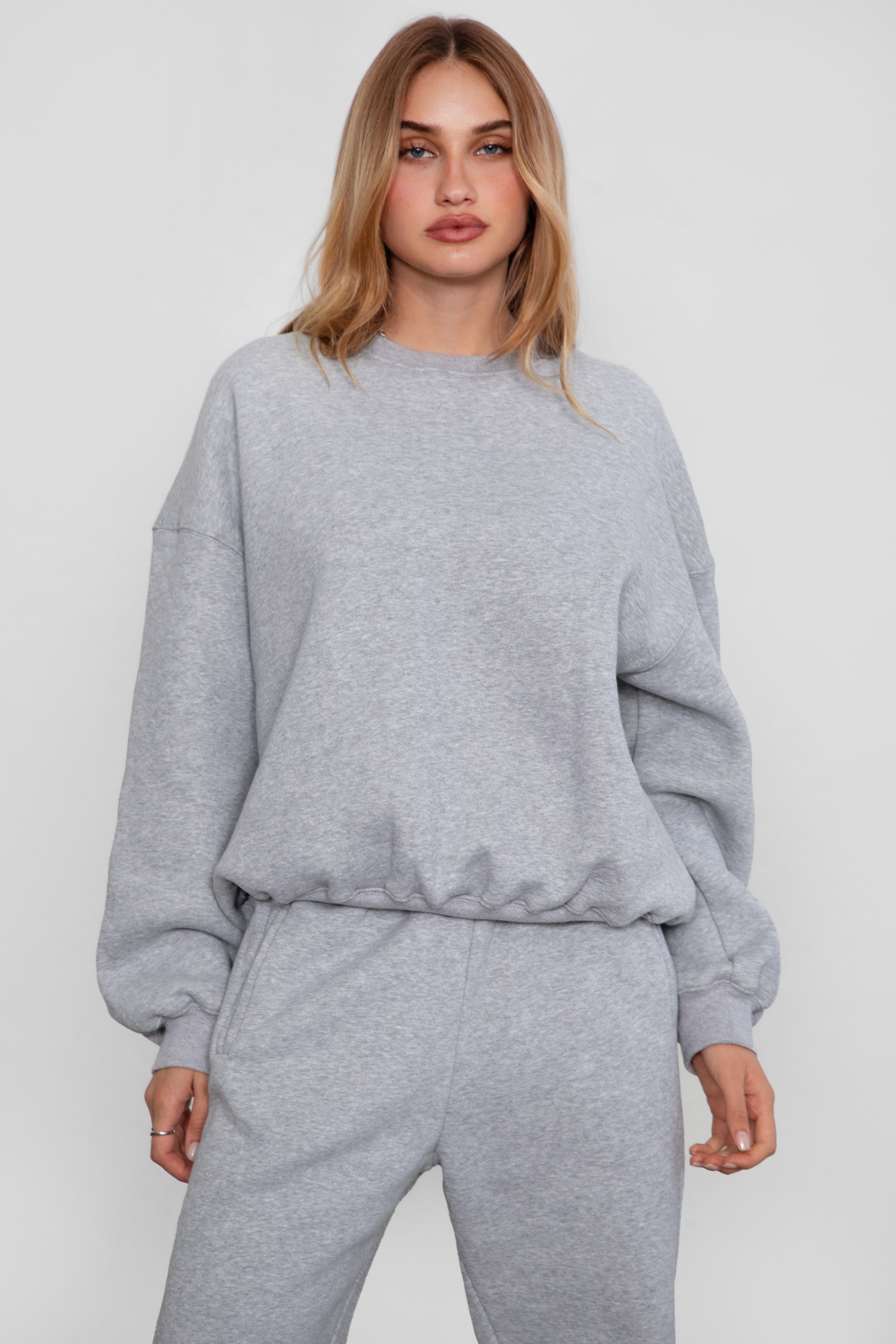 Varsity Plush Fleece Crew Neck Sweatshirt