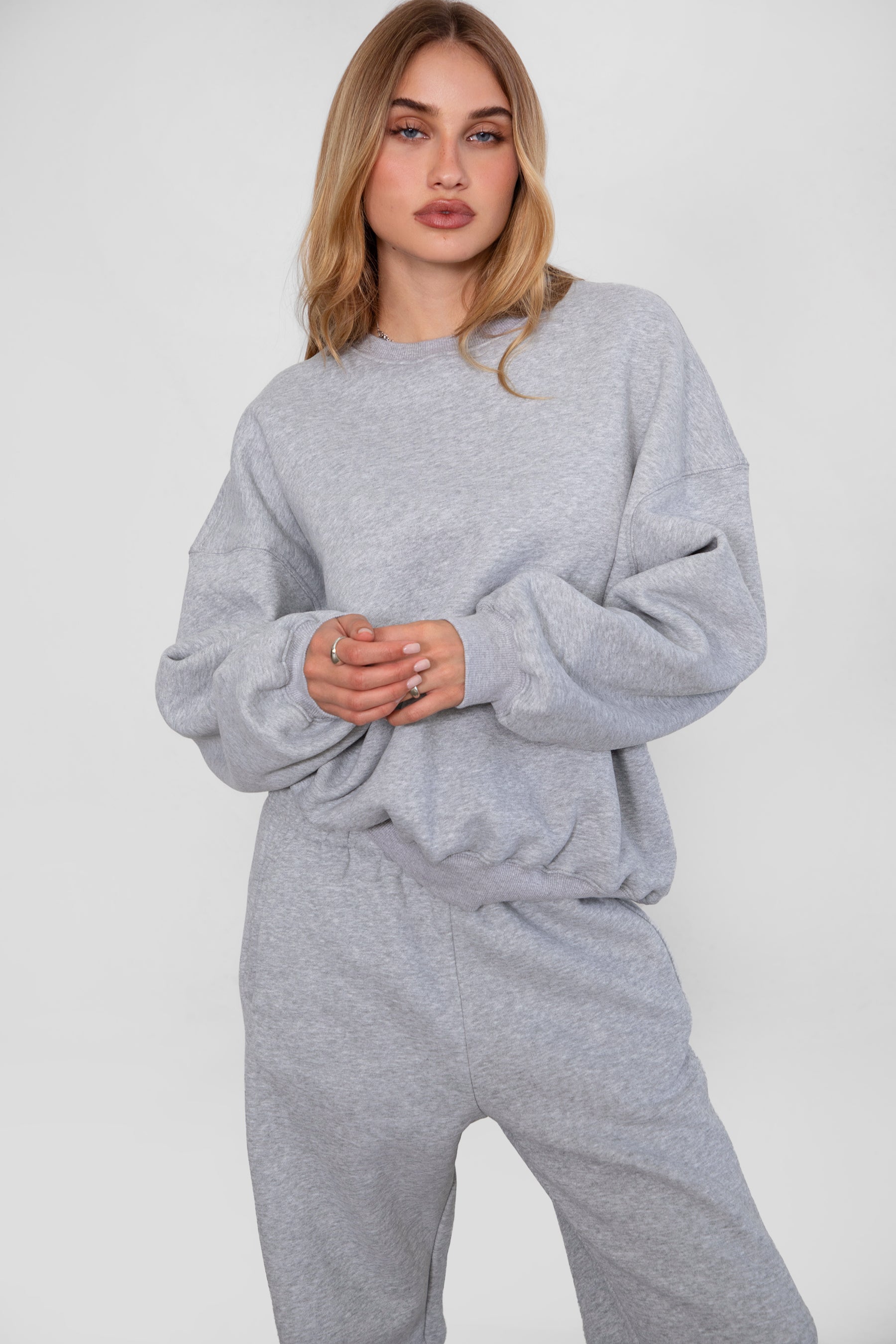 VARSITY Plush Fleece Crew Neck Sweatshirt