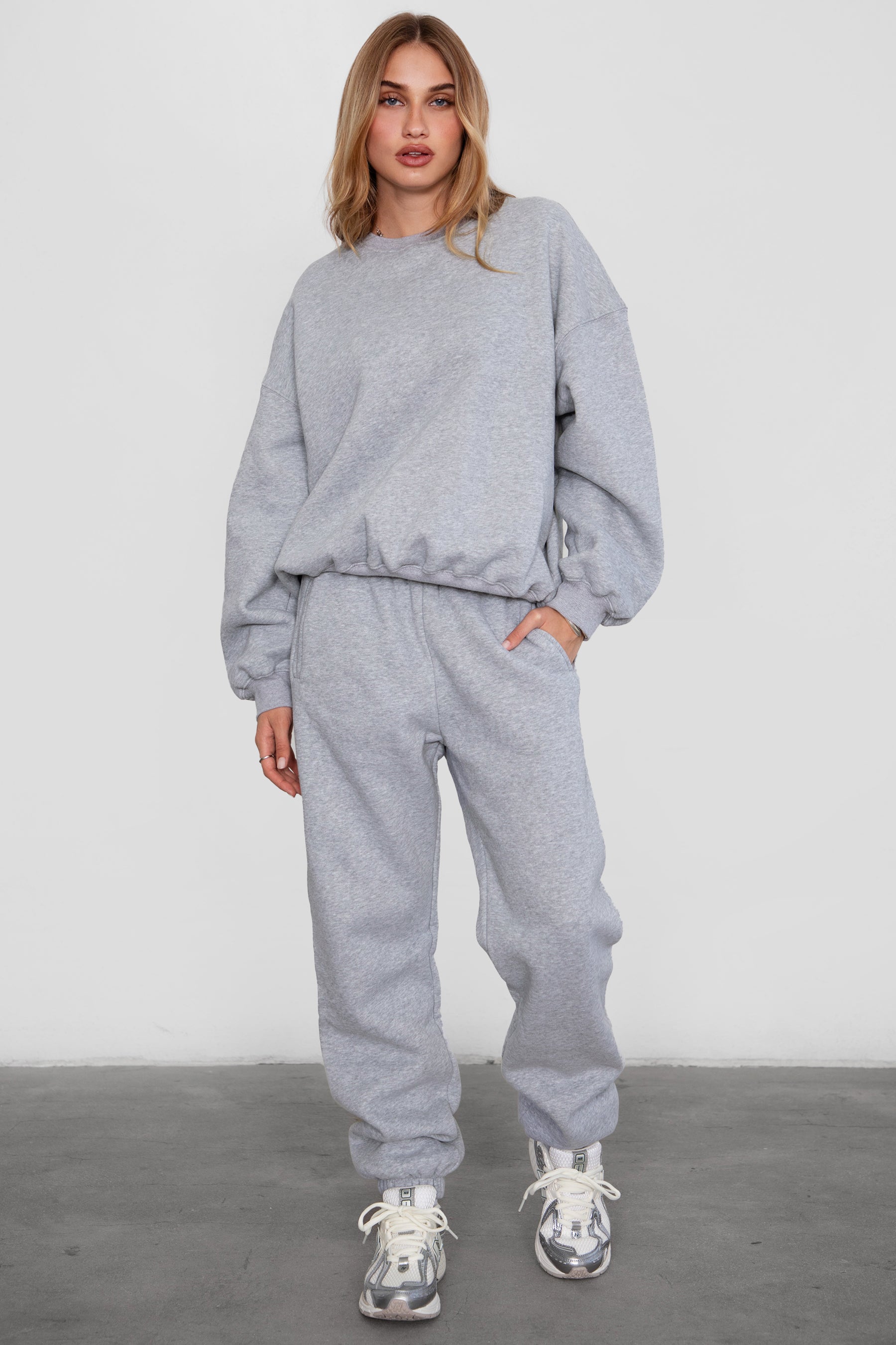 VARSITY Plush Fleece Crew Neck Sweatshirt