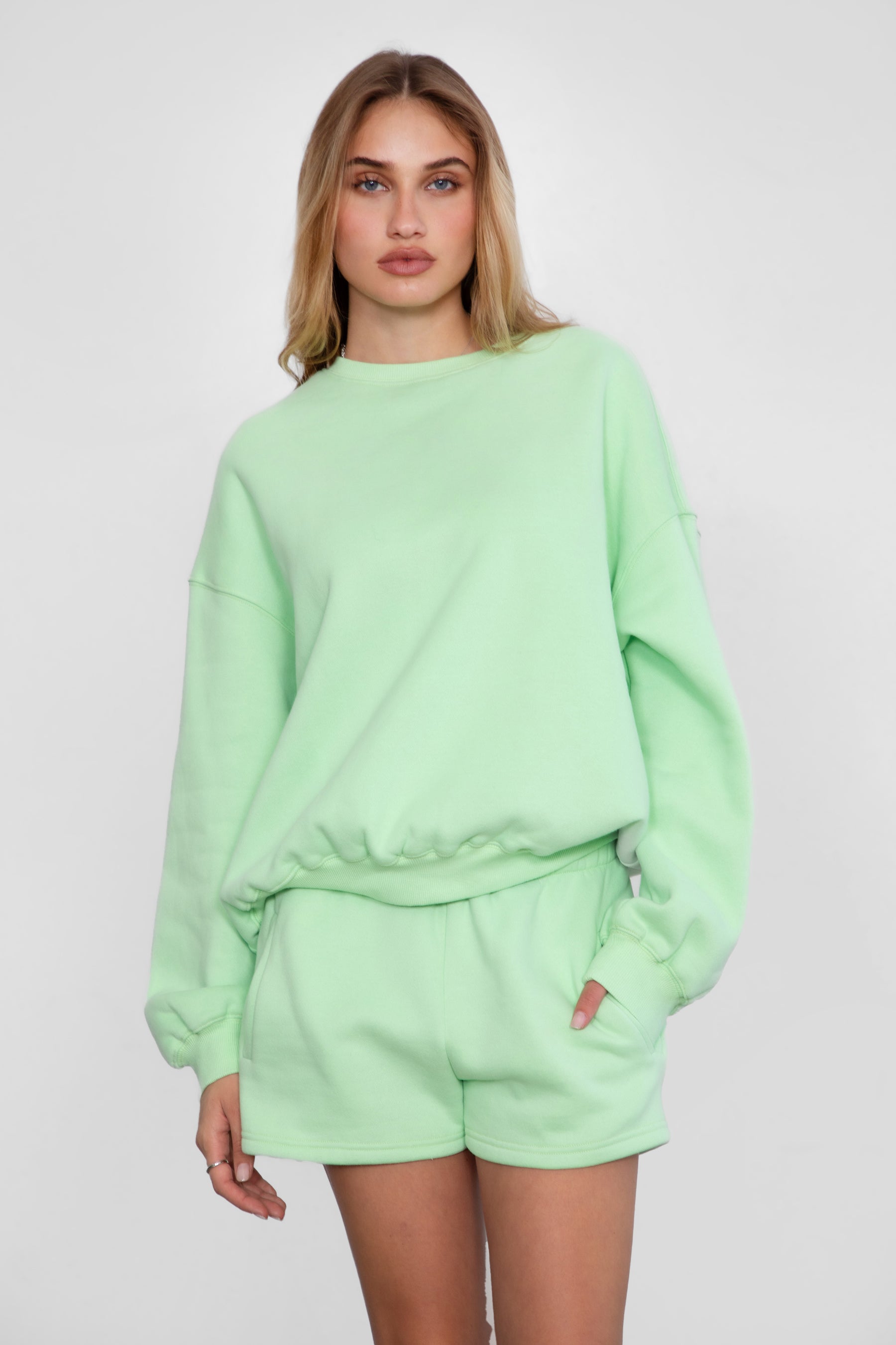 Varsity Plush Fleece Crew Neck Sweatshirt