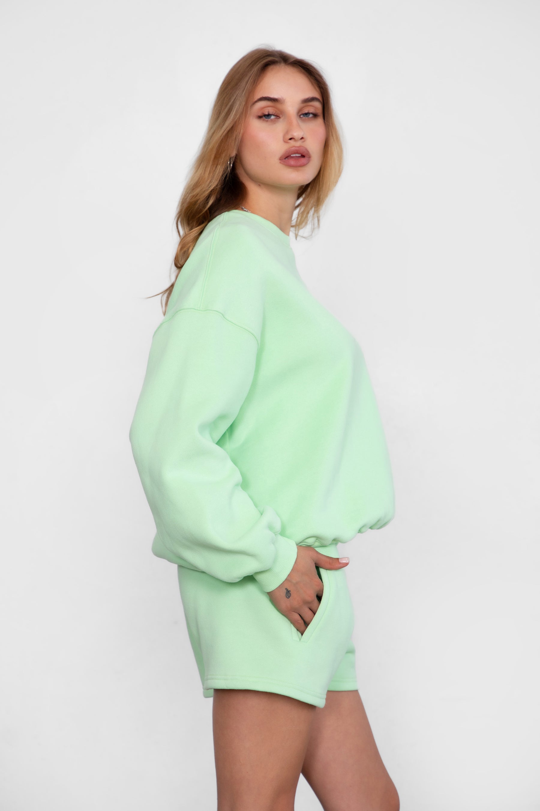 VARSITY Plush Fleece Crew Neck Sweatshirt