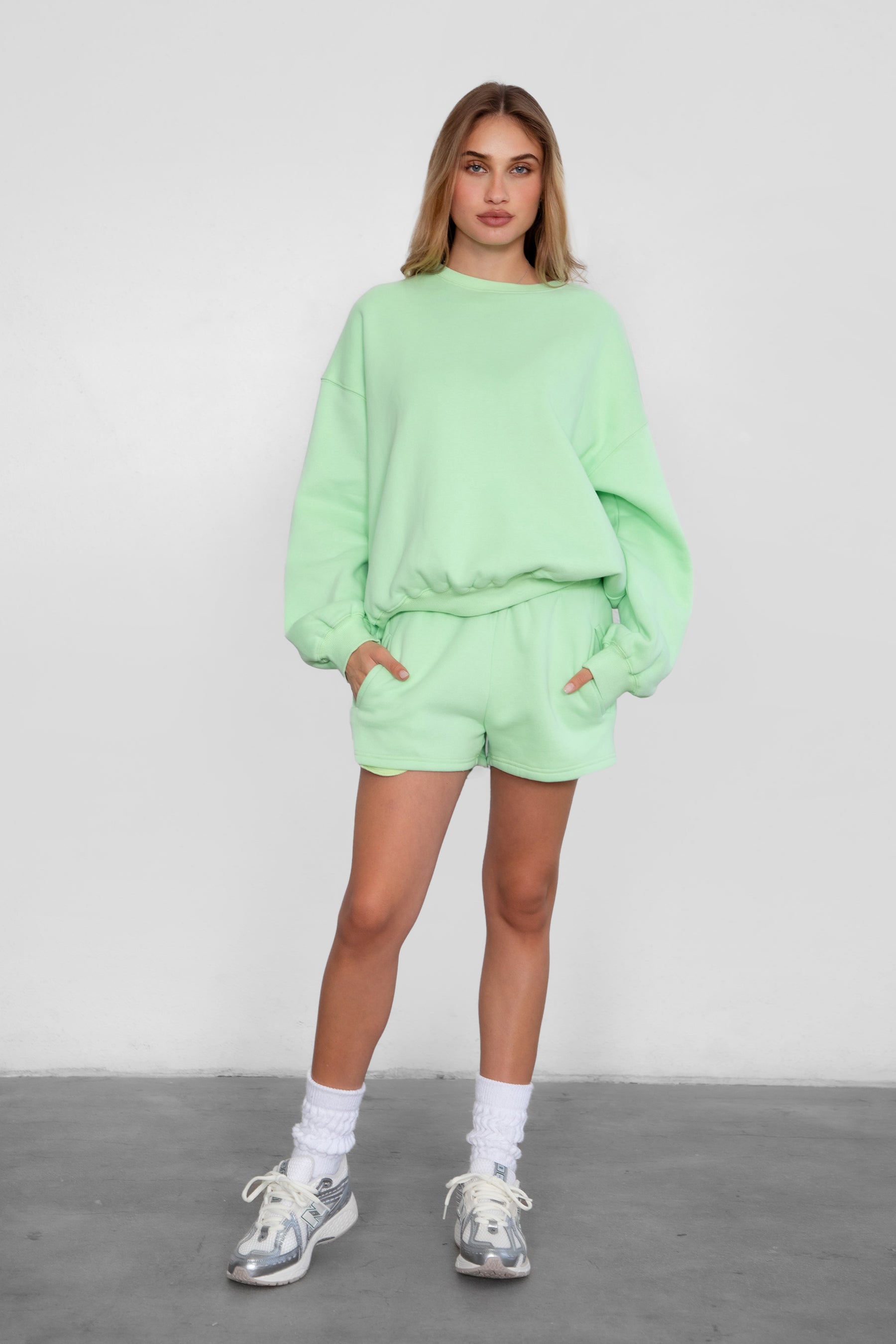 VARSITY Plush Fleece Crew Neck Sweatshirt
