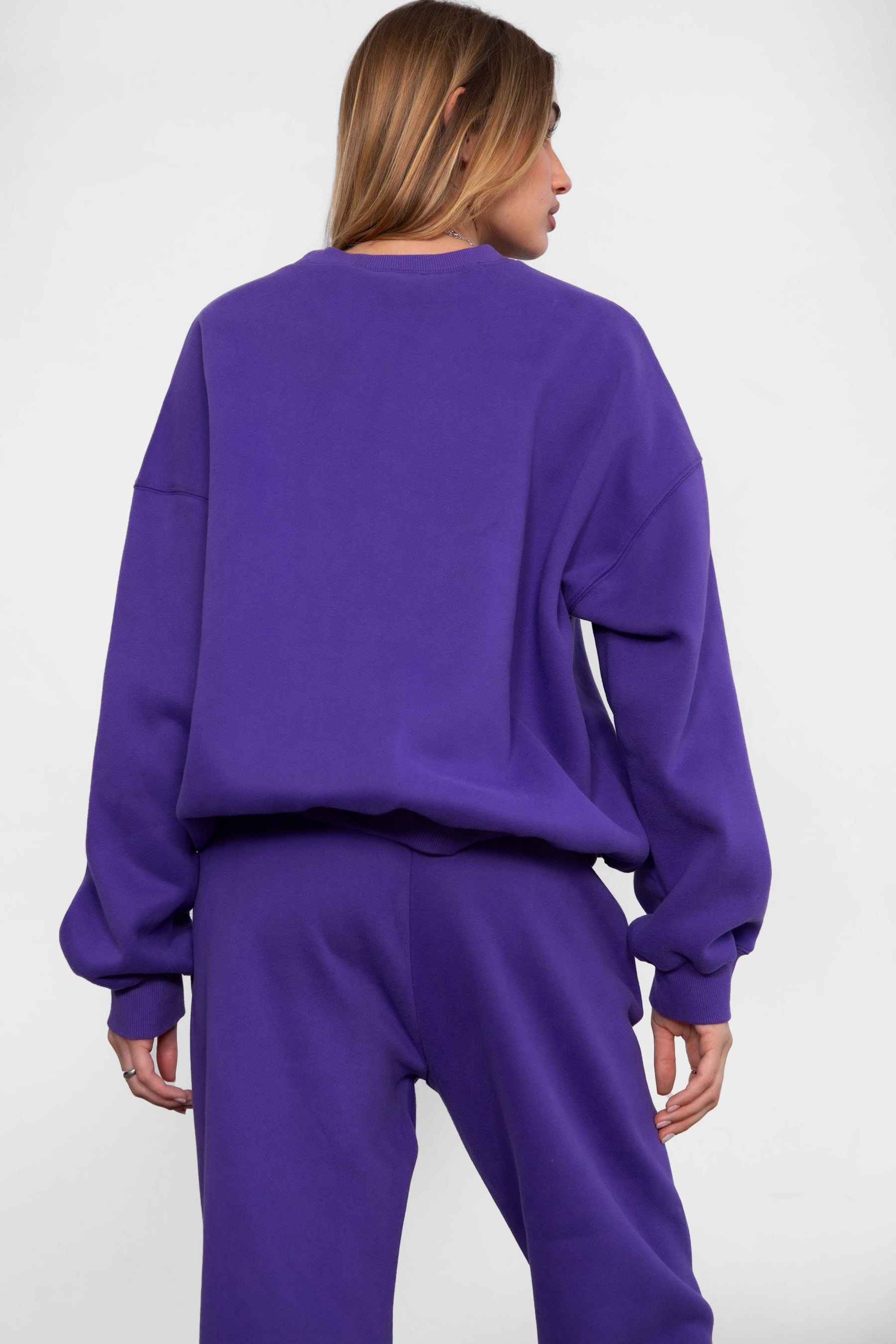 Varsity Plush Fleece Crew Neck Sweatshirt