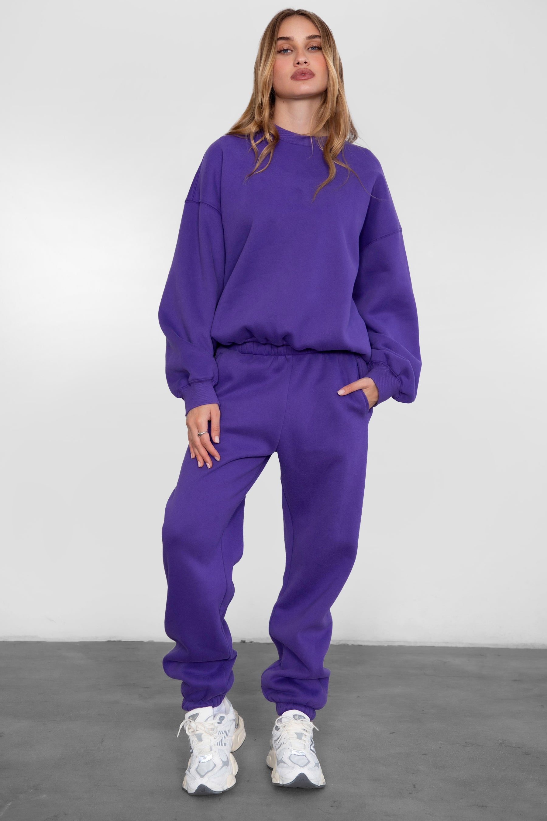 VARSITY Plush Fleece Crew Neck Sweatshirt