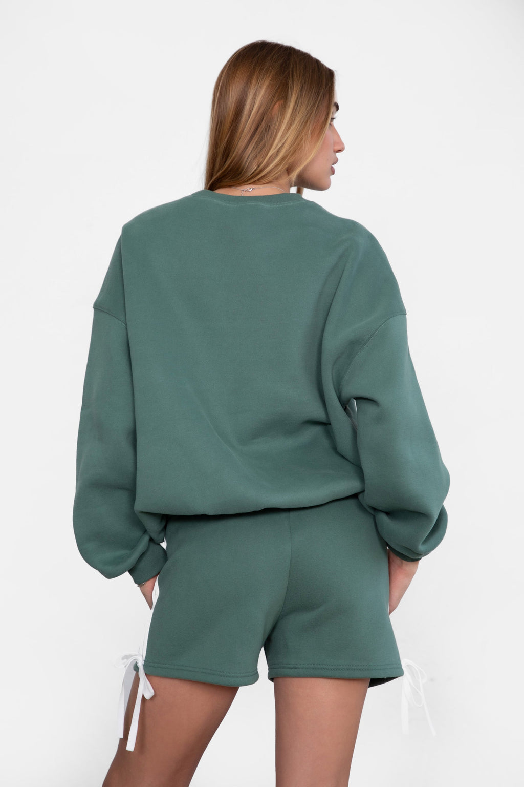 Sunni Plush Fleece Piping Detail Shorts