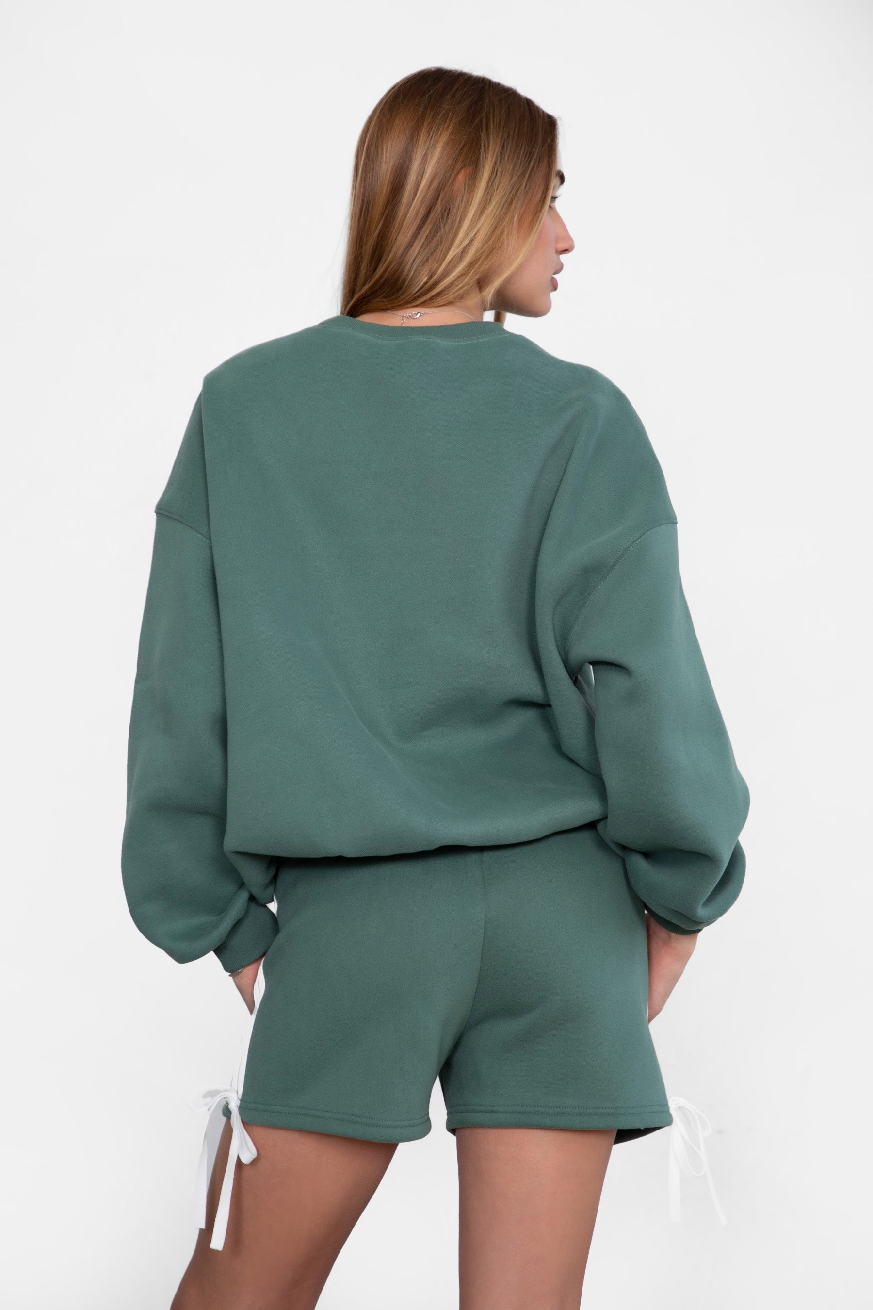 Sunni Plush Fleece Piping Detail Shorts