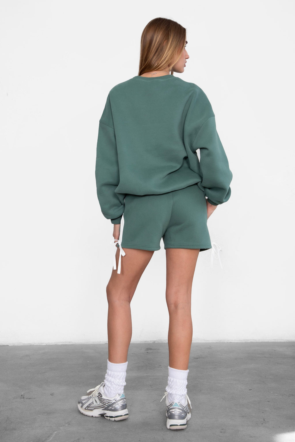 Sunni Plush Fleece Piping Detail Shorts