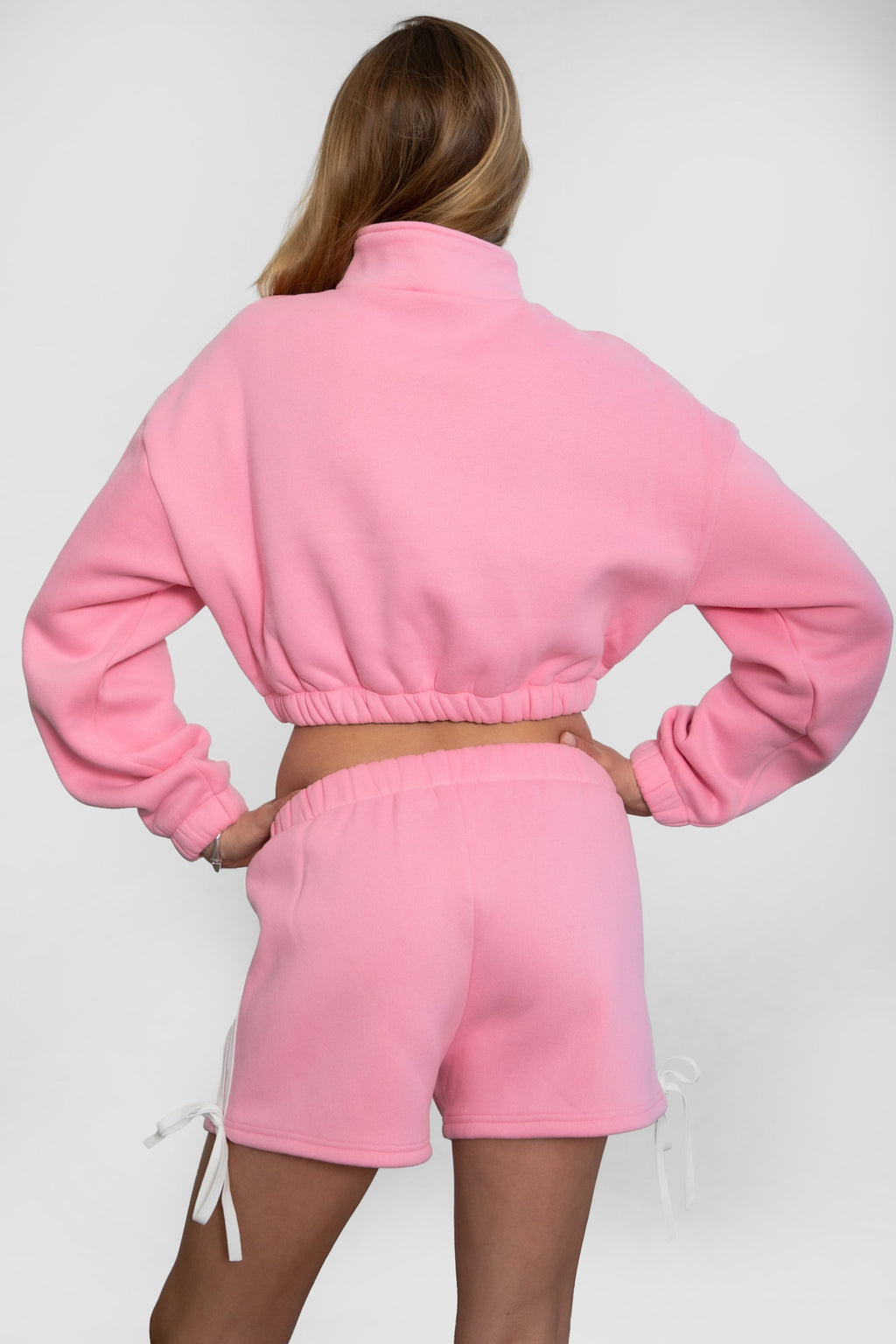 Sunni Plush Fleece Piping Detail Shorts