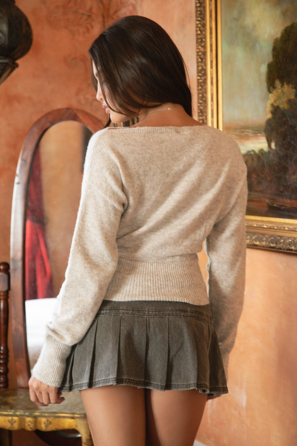 AURELLE Luxe Off Shoulder Knit Sweater Top