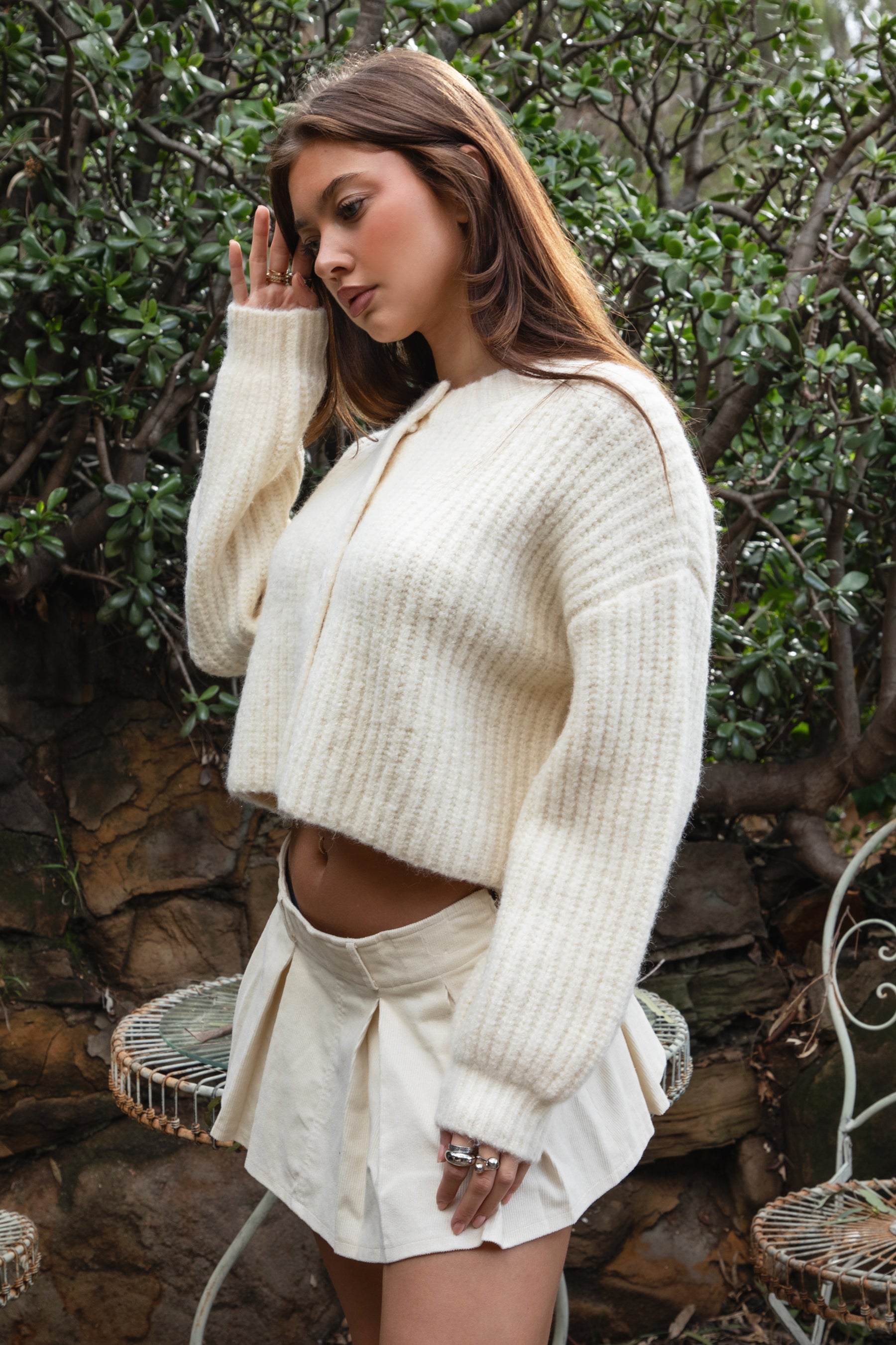 OLDE Sweater Knit Button Down Cardigan
