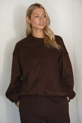 VARSITY Plush Fleece Crew Neck Sweatshirt