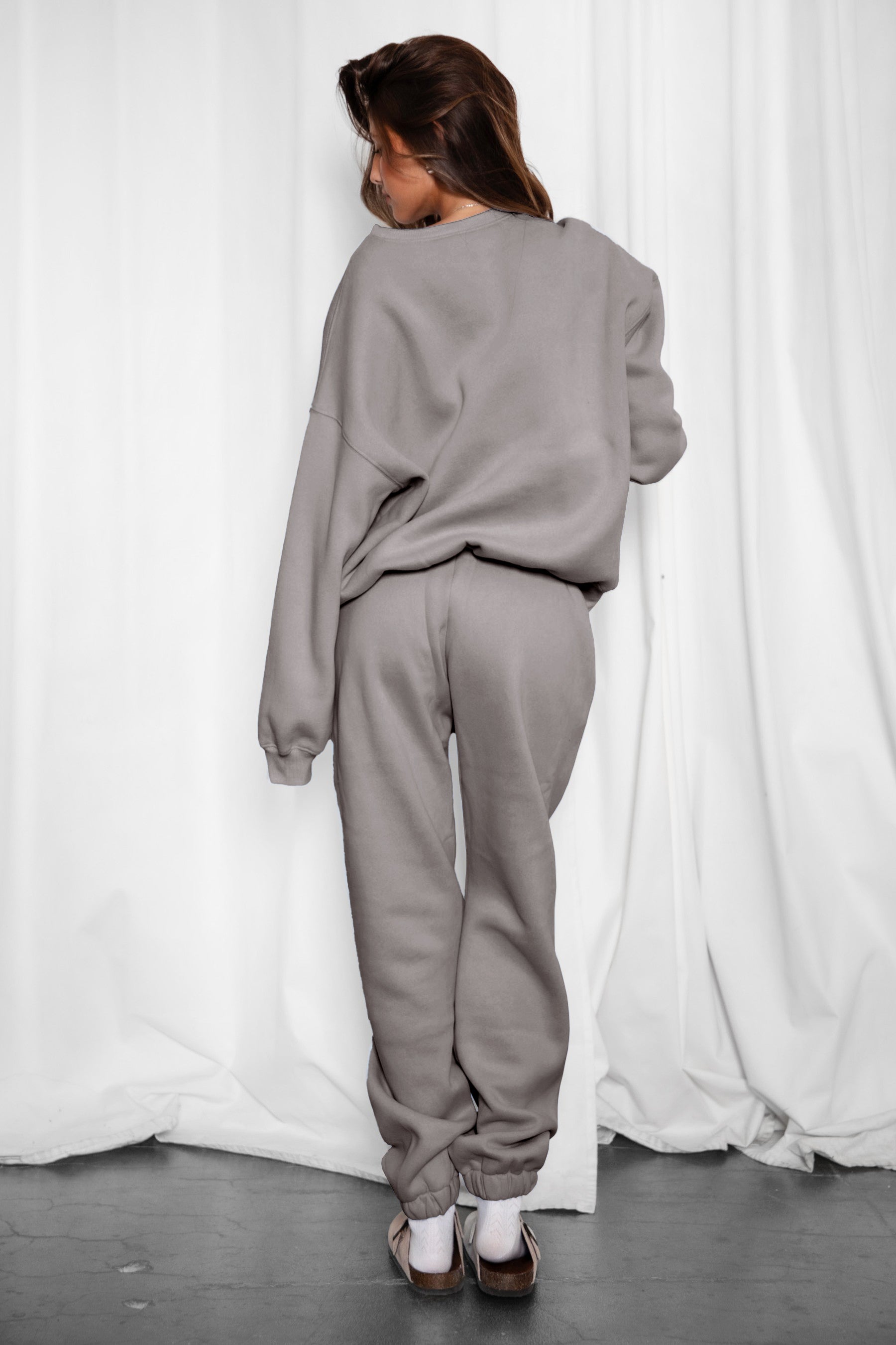 Varsity Plush Fleece Crew Neck Sweatshirt