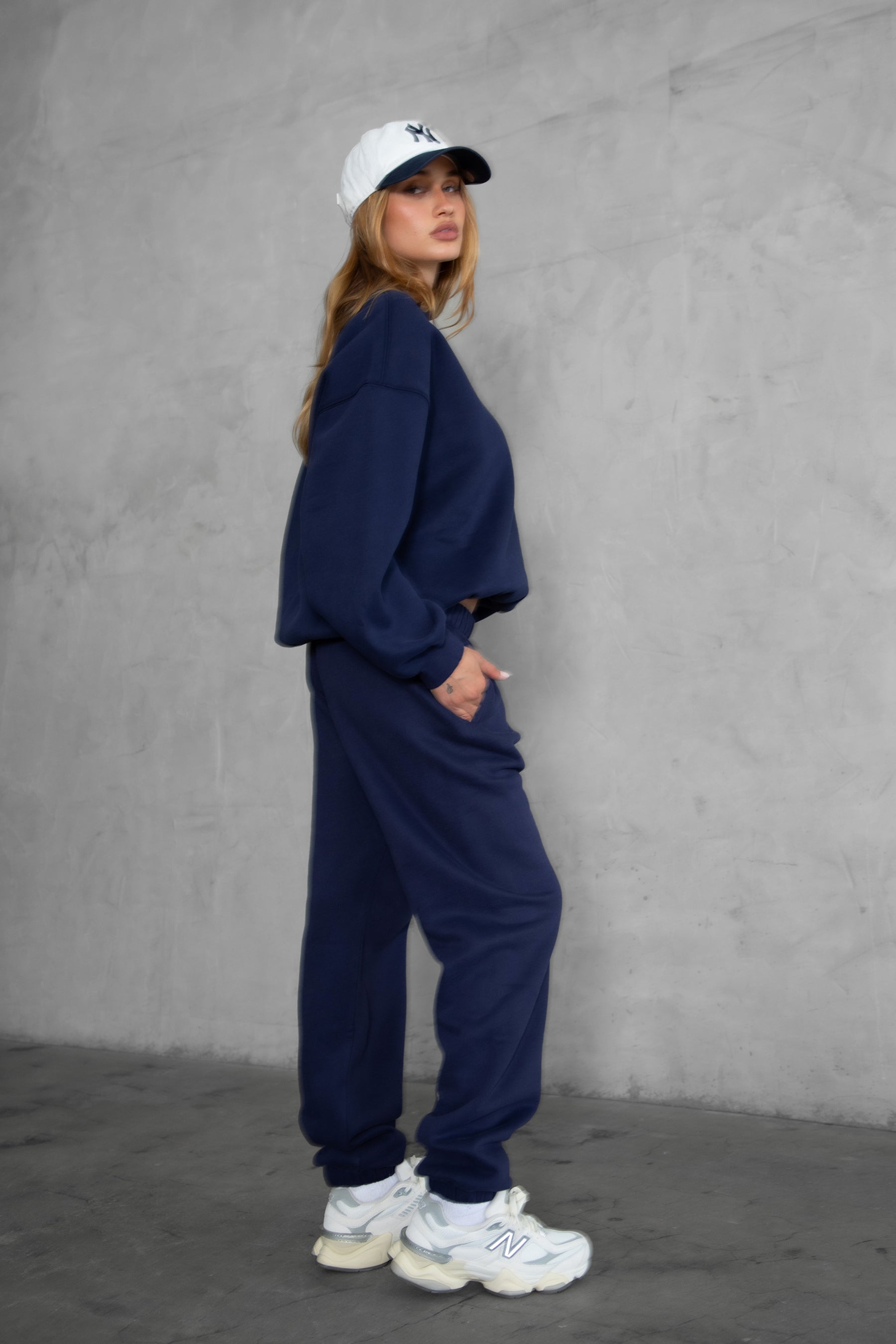 Varsity Plush Fleece Crew Neck Sweatshirt