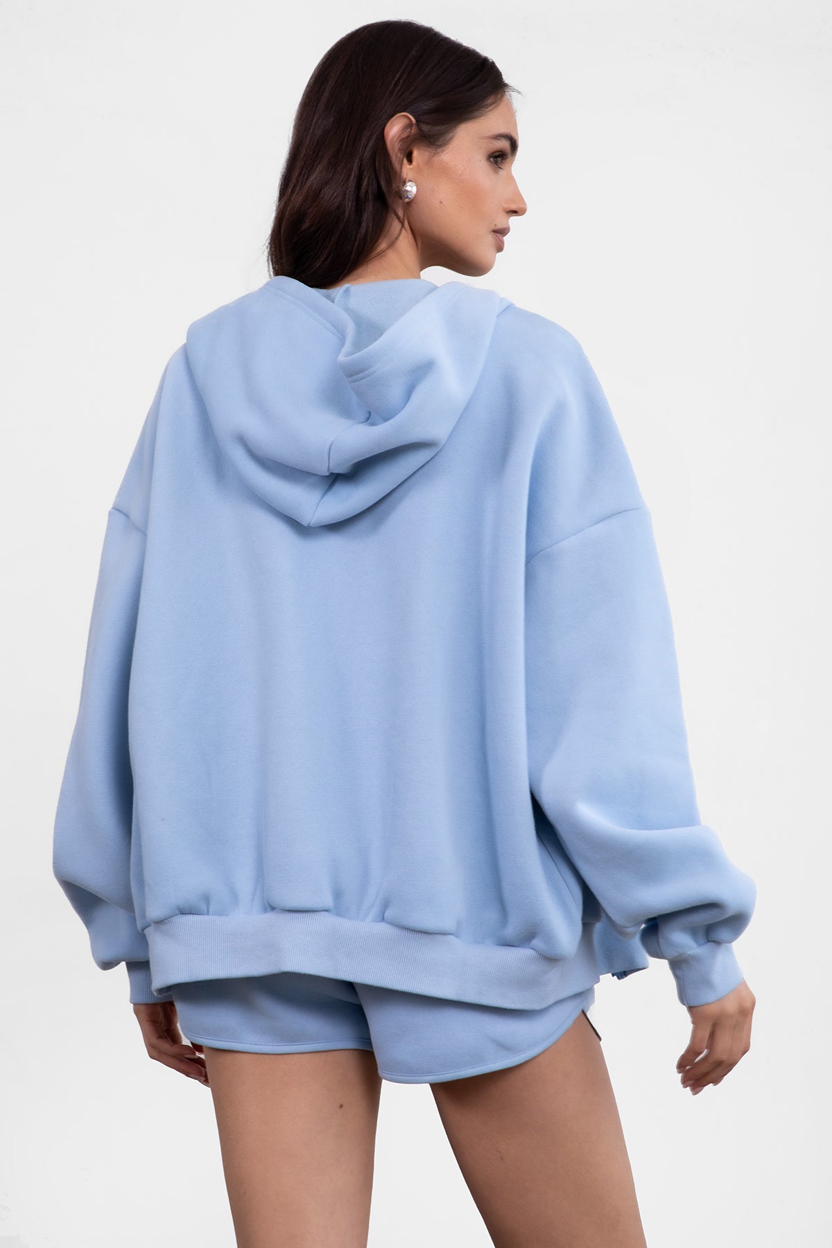 UNIVERSITY Plush Fleece Oversized Zip Up Hoodie