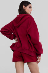 UNIVERSITY Plush Fleece Oversized Zip Up Hoodie