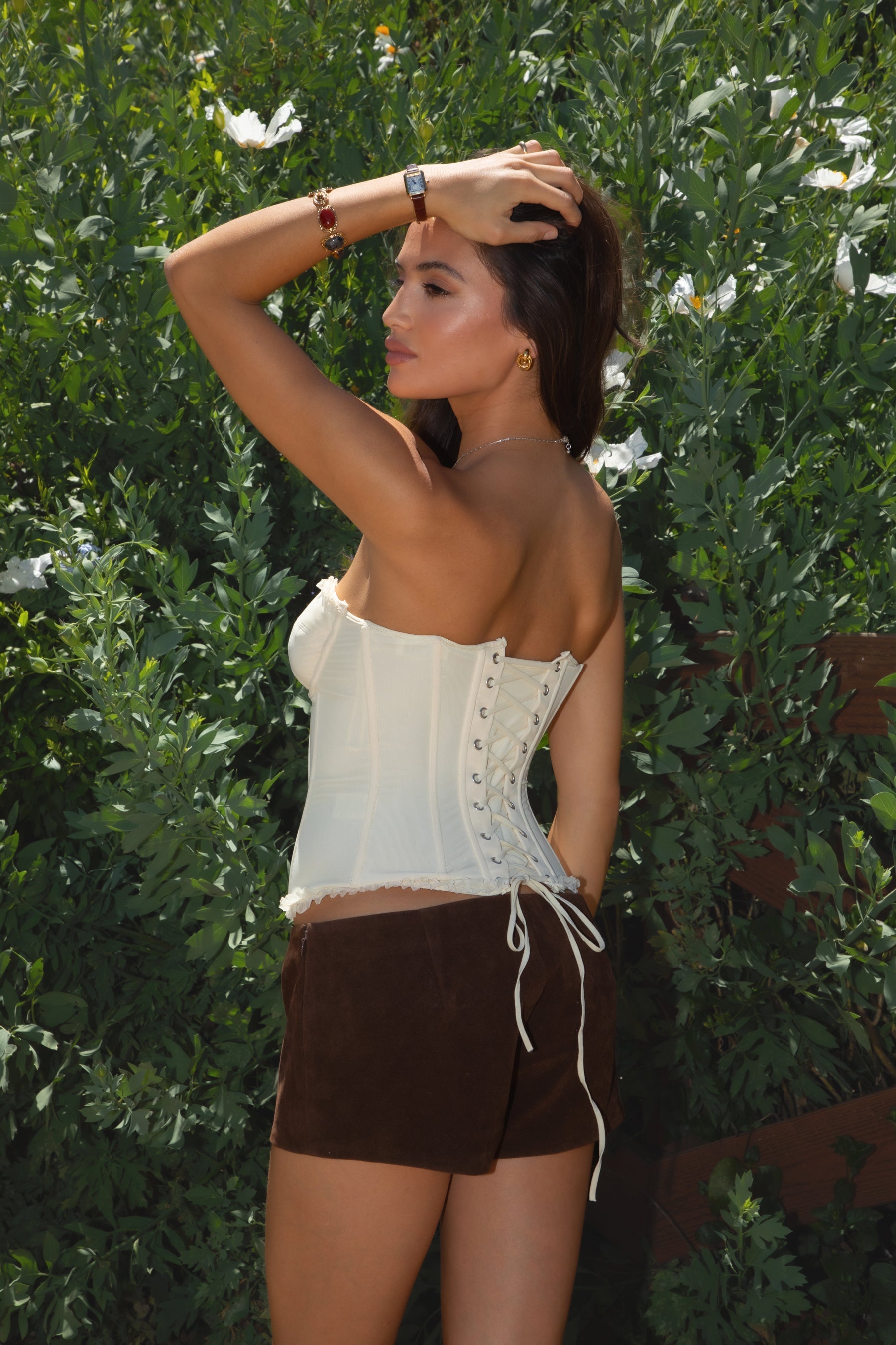 LAUREL Mesh Strapless Bustier Corset Top