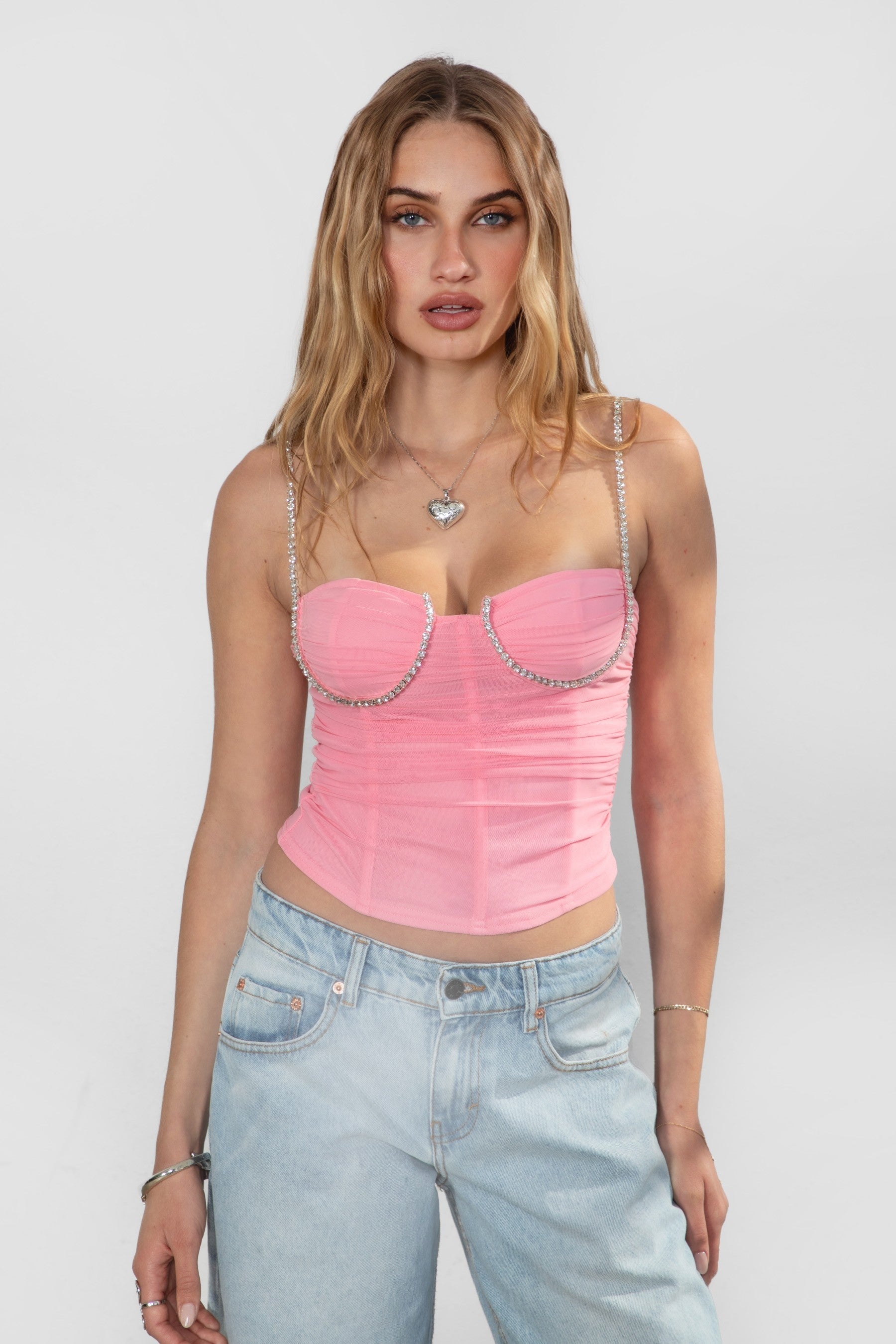 Gem Embellished Cami Top
