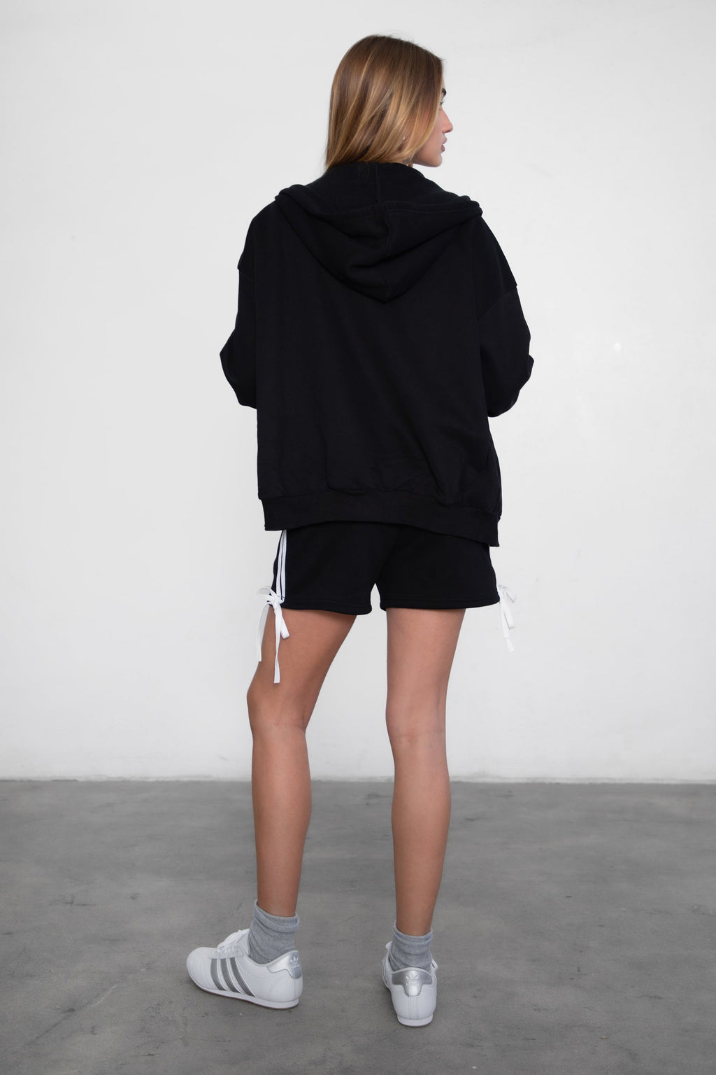 Sunni Plush Fleece Piping Detail Shorts
