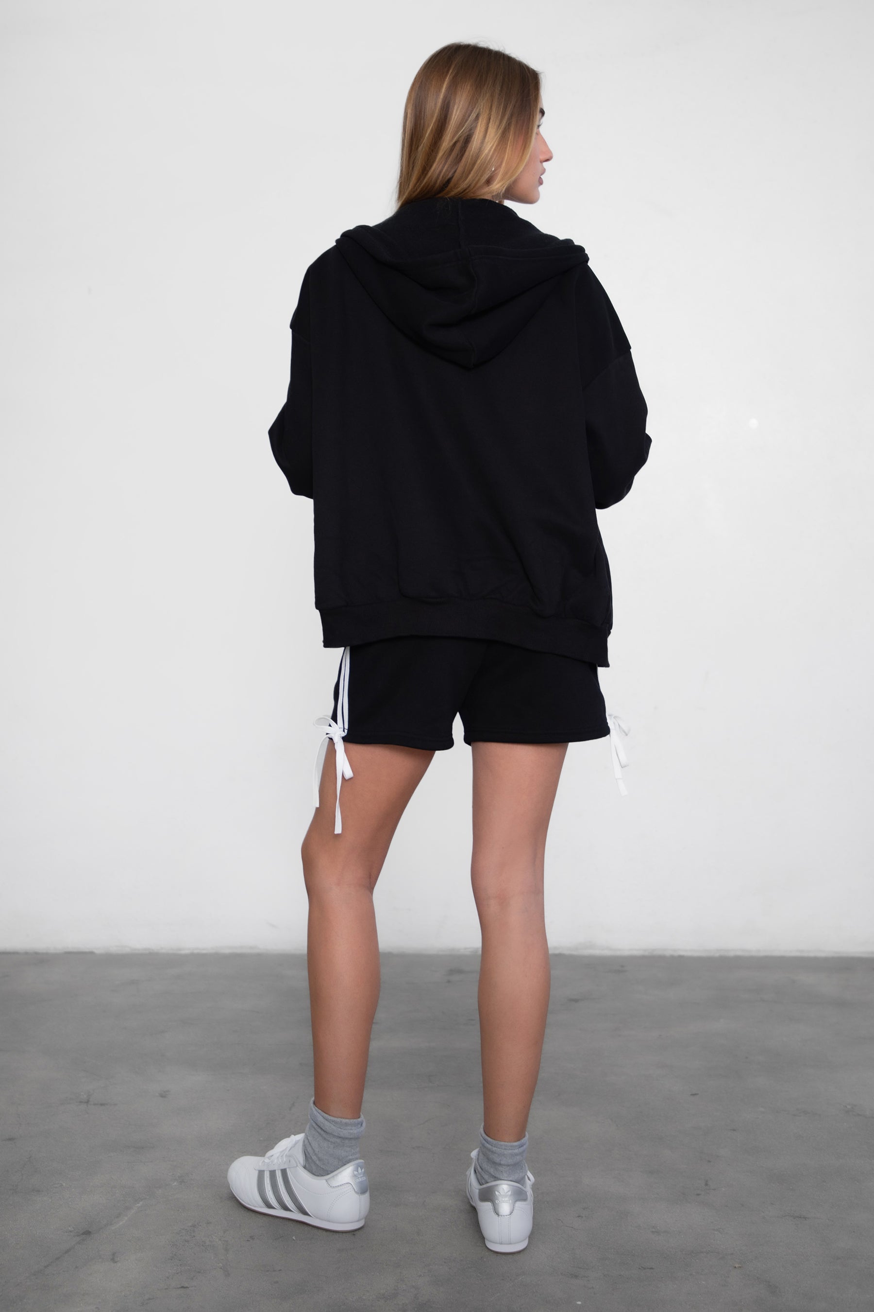 Sunni Plush Fleece Piping Detail Shorts