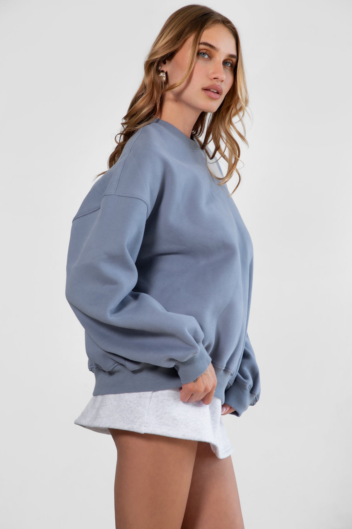 Varsity Plush Fleece Crew Neck Sweatshirt