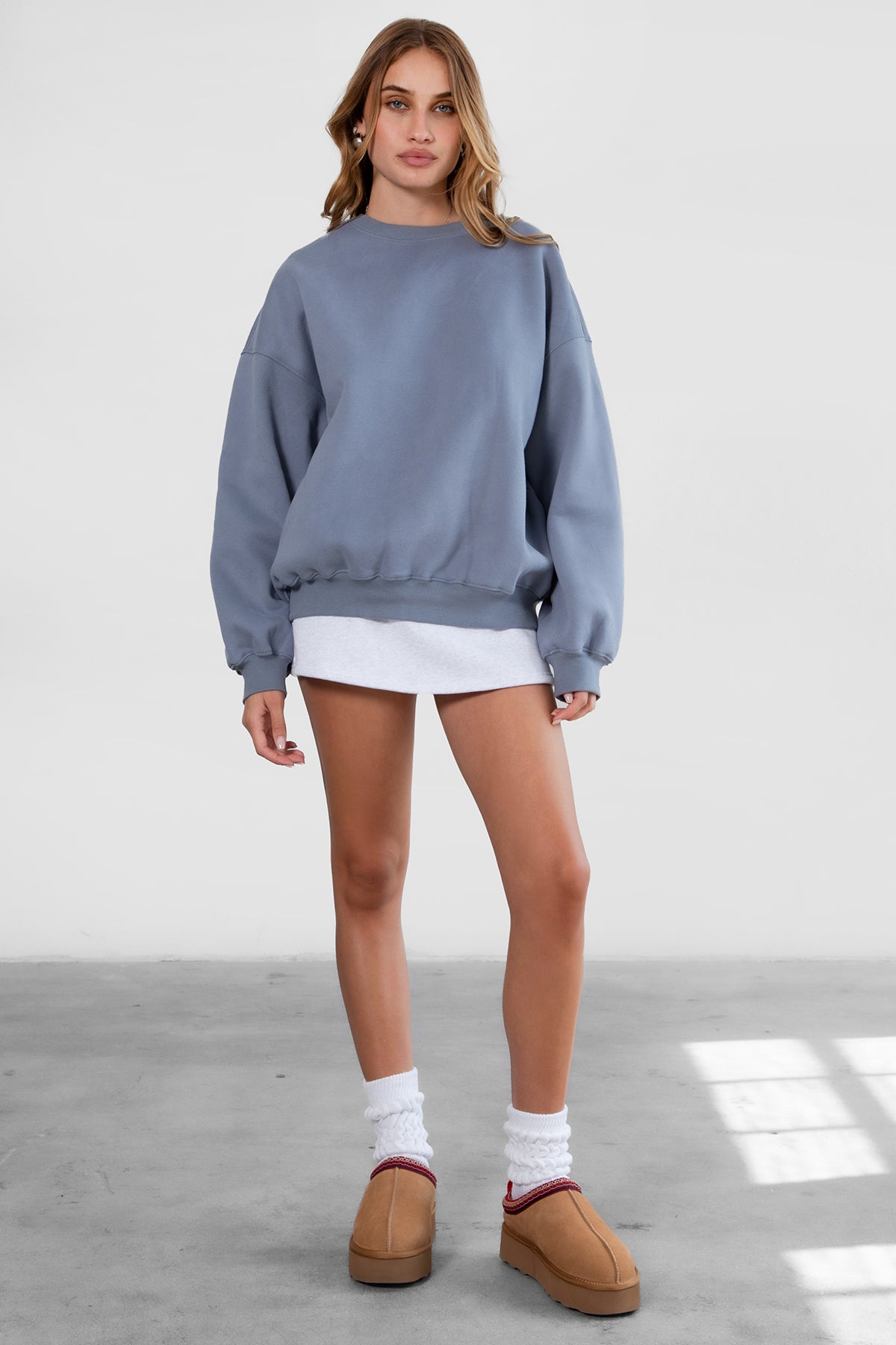 VARSITY Plush Fleece Crew Neck Sweatshirt