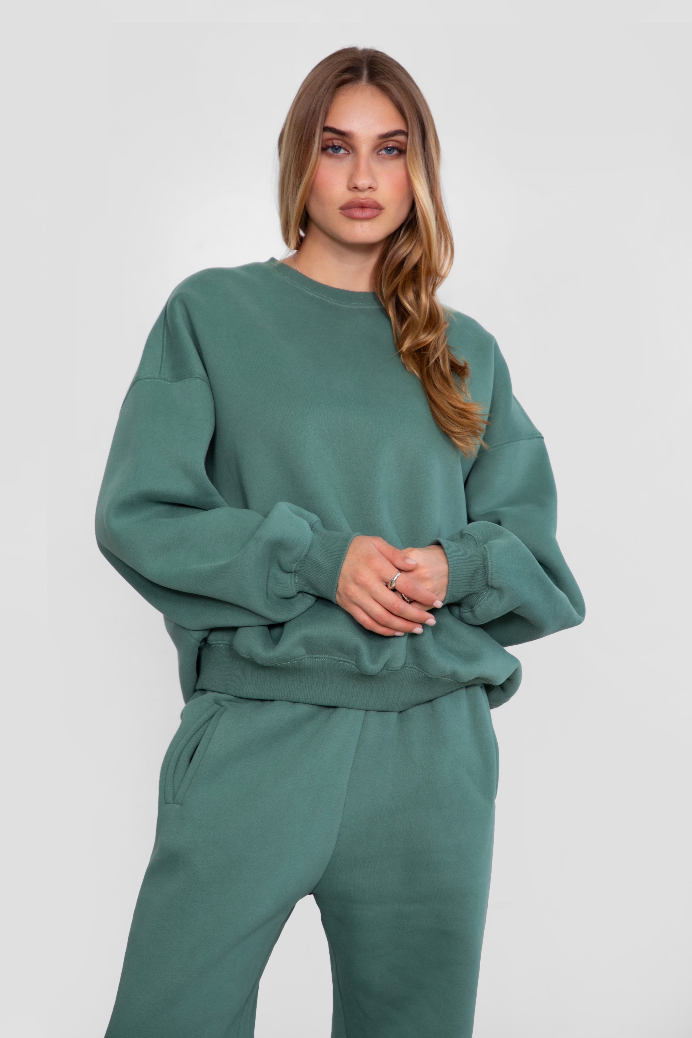 Varsity Plush Fleece Crew Neck Sweatshirt