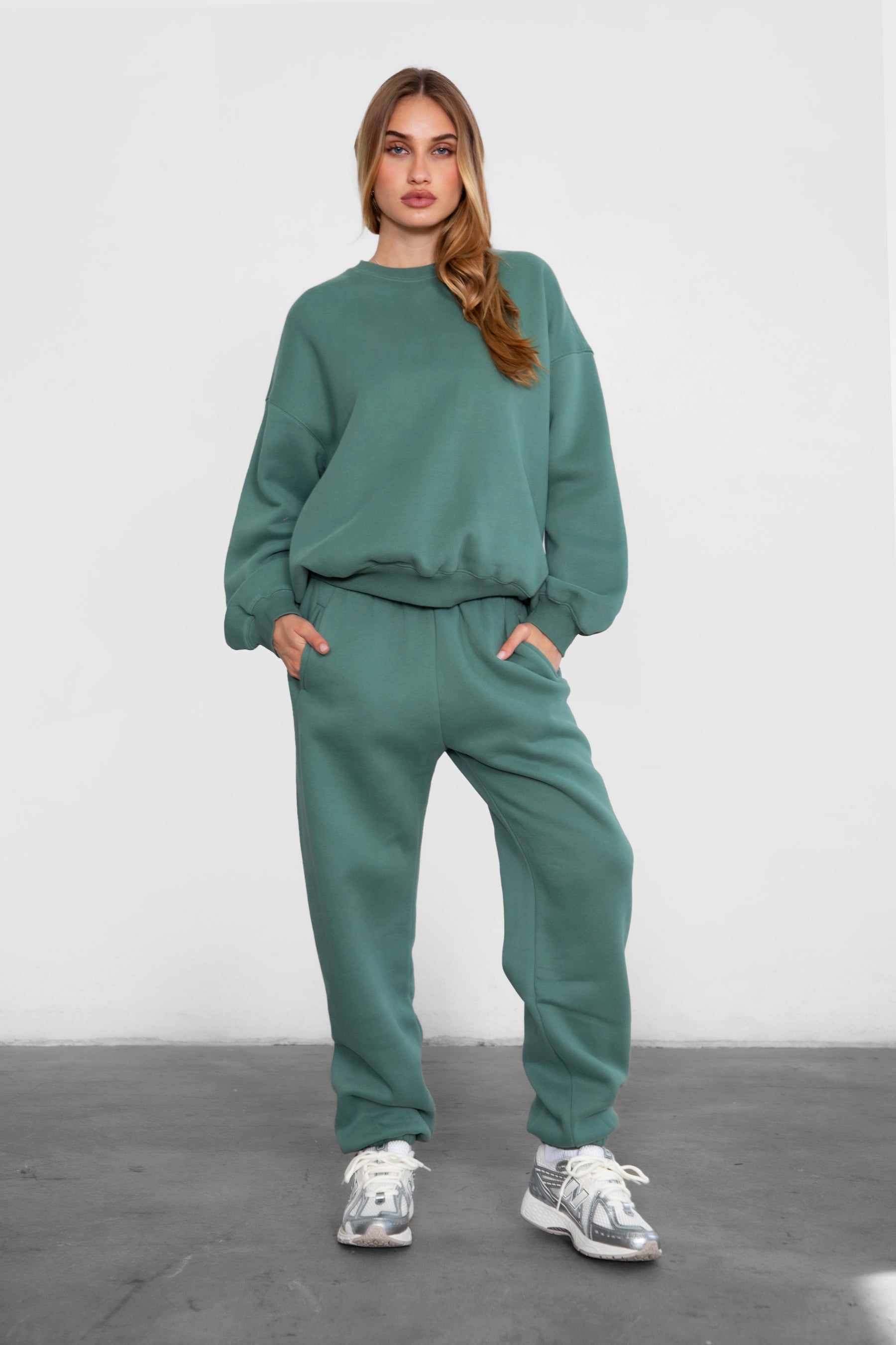 Varsity Plush Fleece Crew Neck Sweatshirt