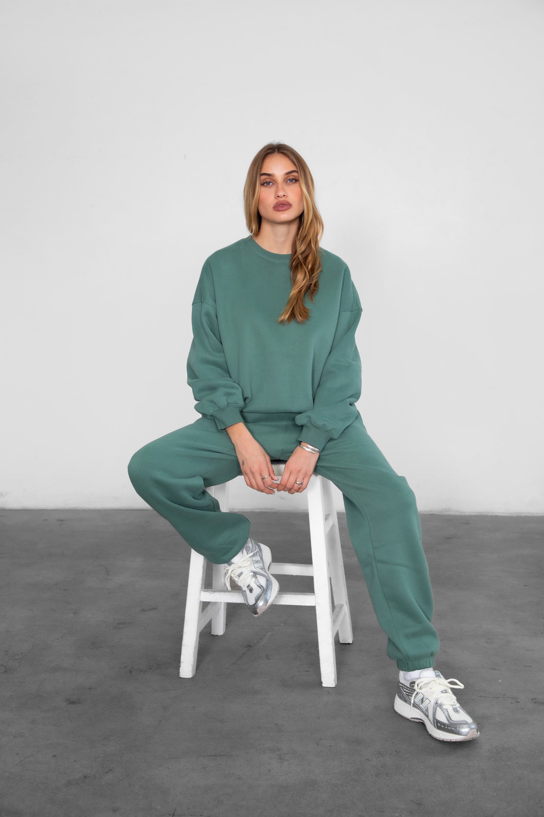 Varsity Plush Fleece Crew Neck Sweatshirt