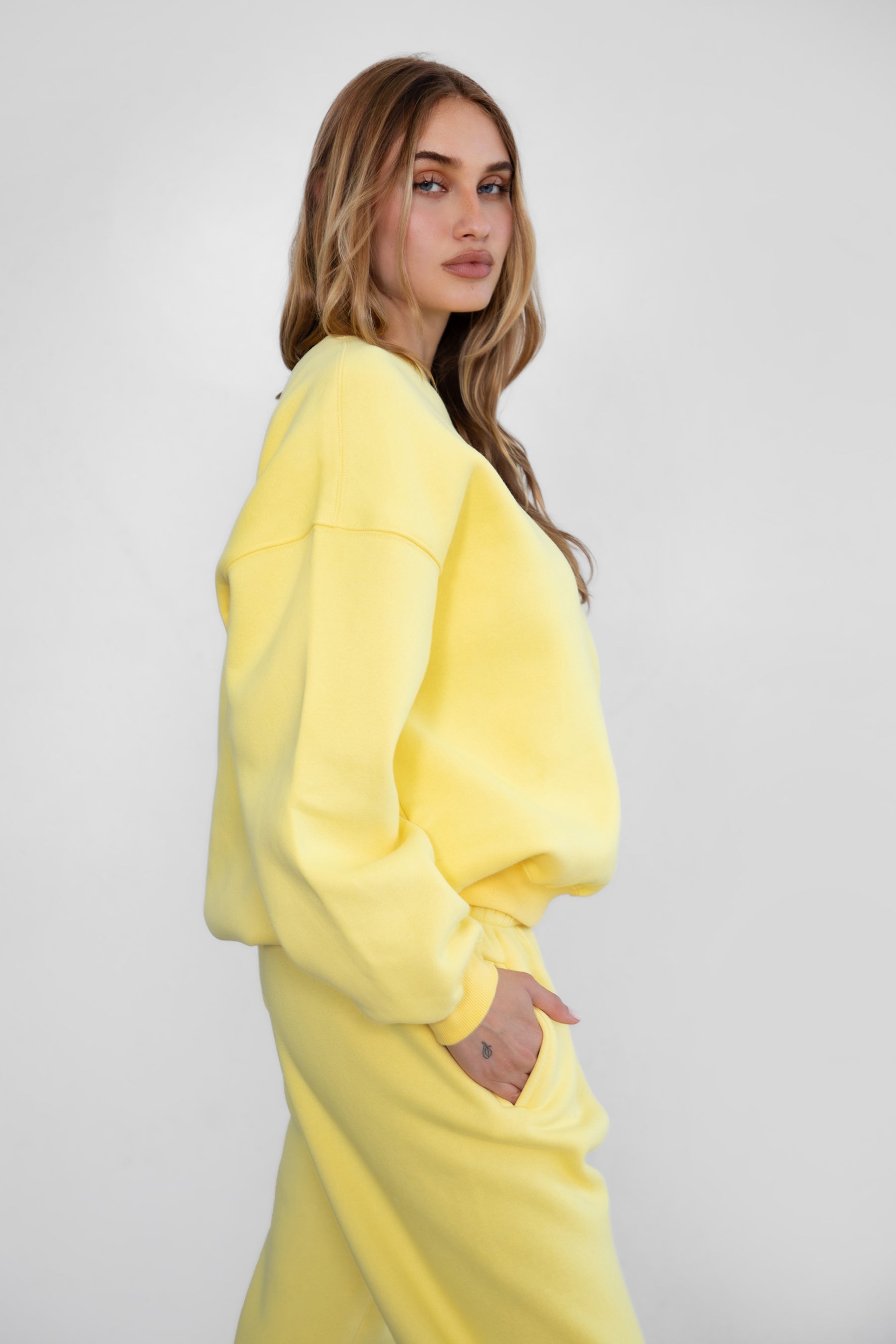 Varsity Plush Fleece Crew Neck Sweatshirt