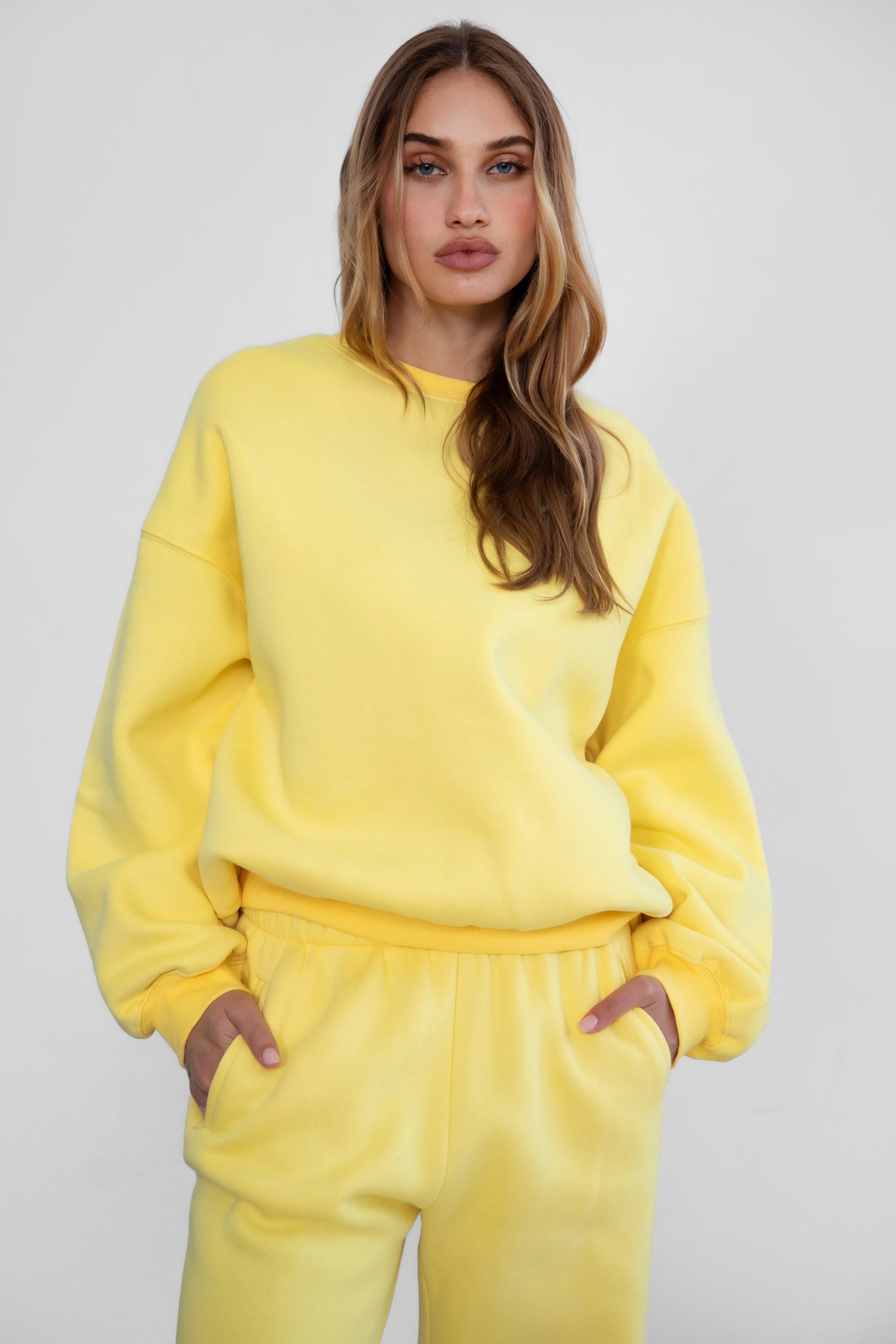 VARSITY Plush Fleece Crew Neck Sweatshirt
