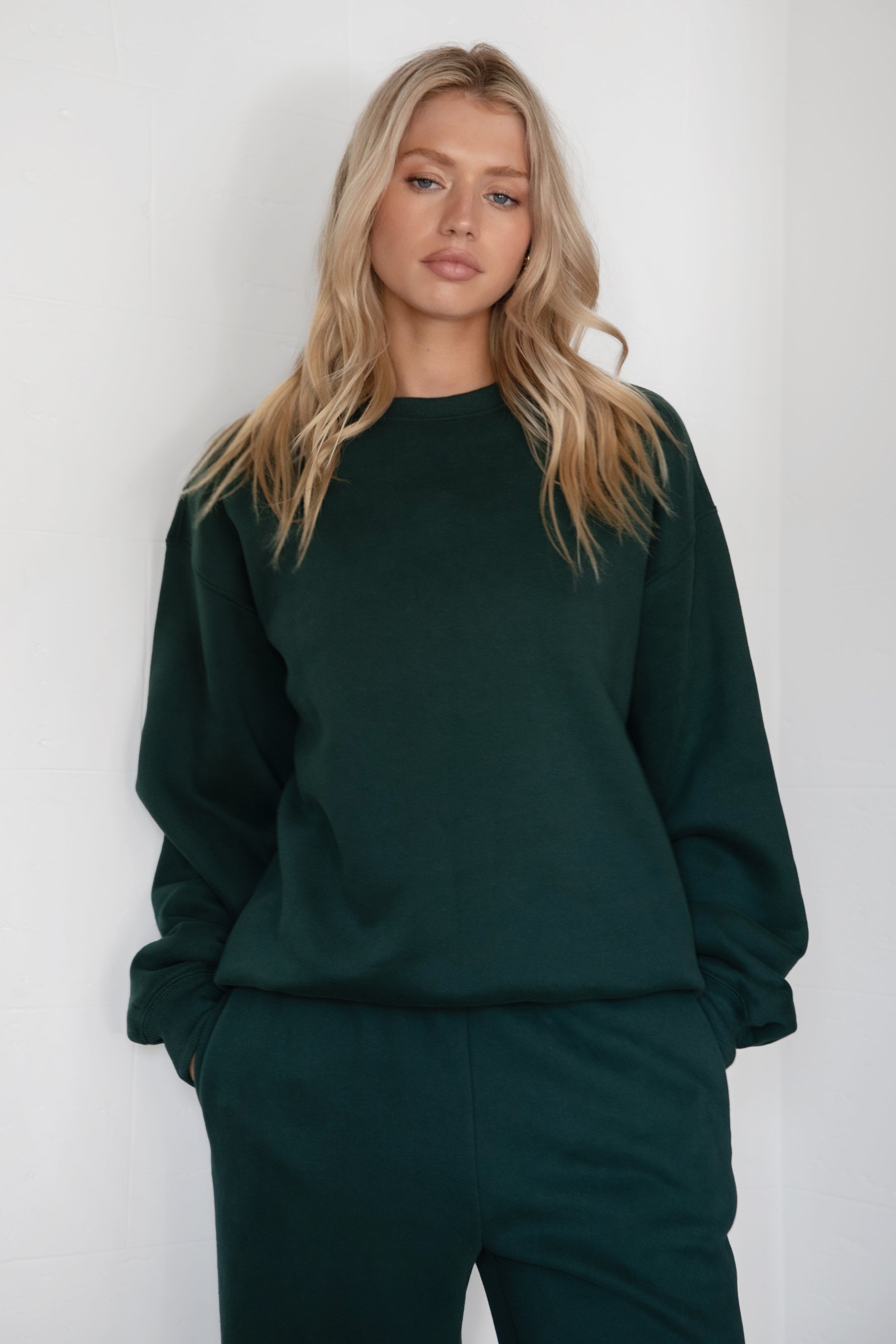 LANI Cloud Fleece Crew Neck Pullover Sweatshirt
