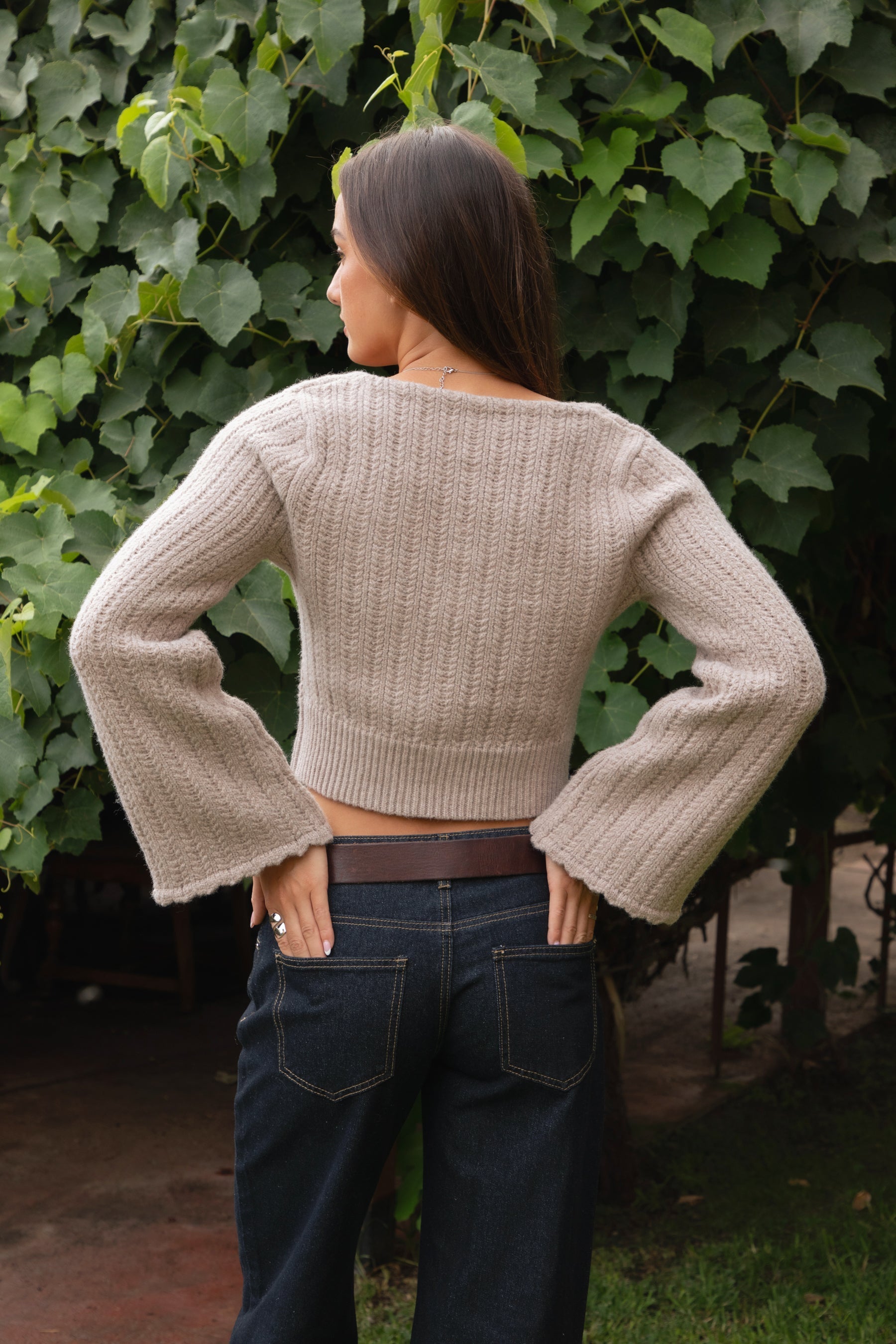 HEARTH Cable Knit Button Down Cardigan